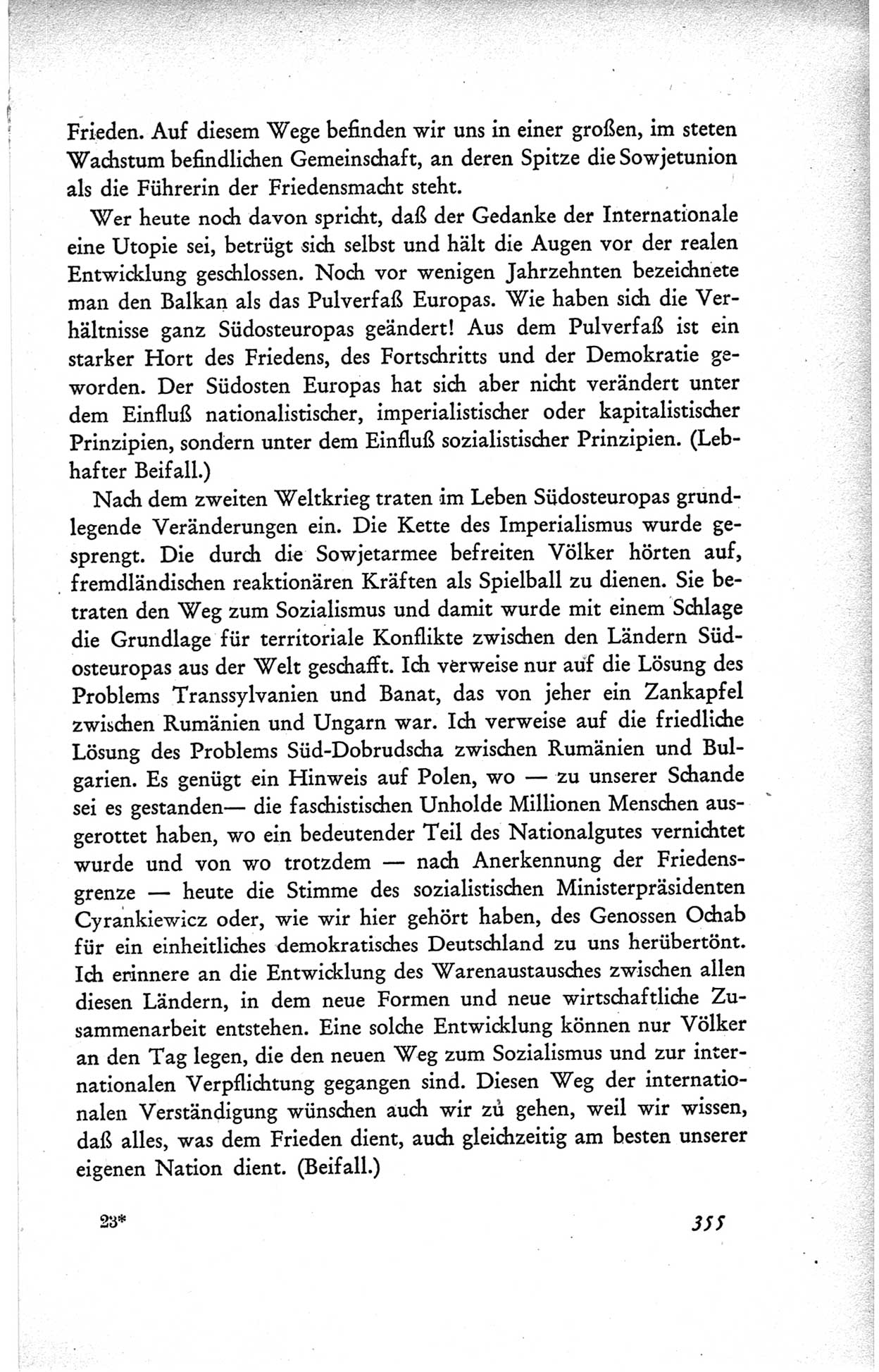 Protokoll der ersten Parteikonferenz der Sozialistischen Einheitspartei Deutschlands (SED) [Sowjetische Besatzungszone (SBZ) Deutschlands] vom 25. bis 28. Januar 1949 im Hause der Deutschen Wirtschaftskommission zu Berlin, Seite 355 (Prot. 1. PK SED SBZ Dtl. 1949, S. 355)