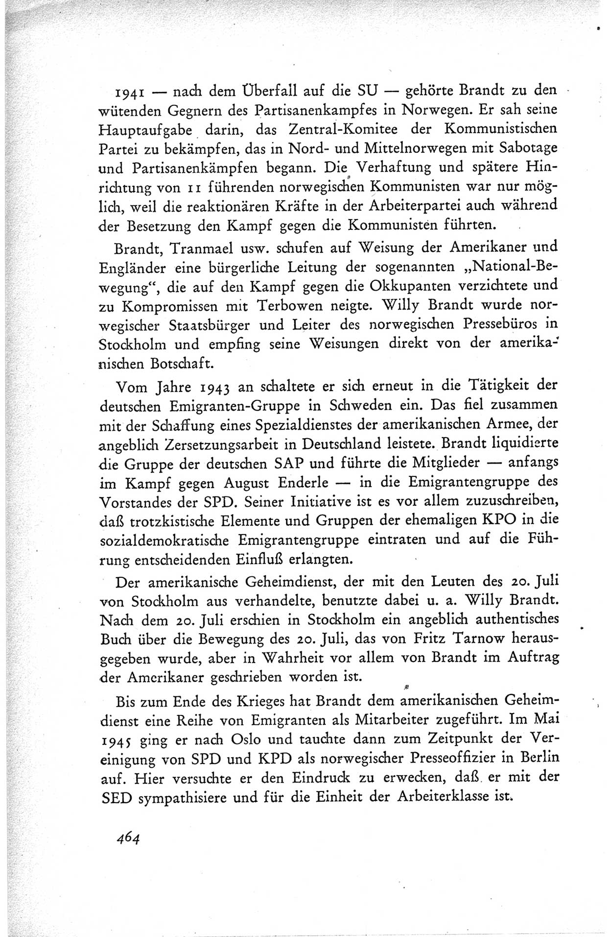 Protokoll der ersten Parteikonferenz der Sozialistischen Einheitspartei Deutschlands (SED) [Sowjetische Besatzungszone (SBZ) Deutschlands] vom 25. bis 28. Januar 1949 im Hause der Deutschen Wirtschaftskommission zu Berlin, Seite 464 (Prot. 1. PK SED SBZ Dtl. 1949, S. 464)