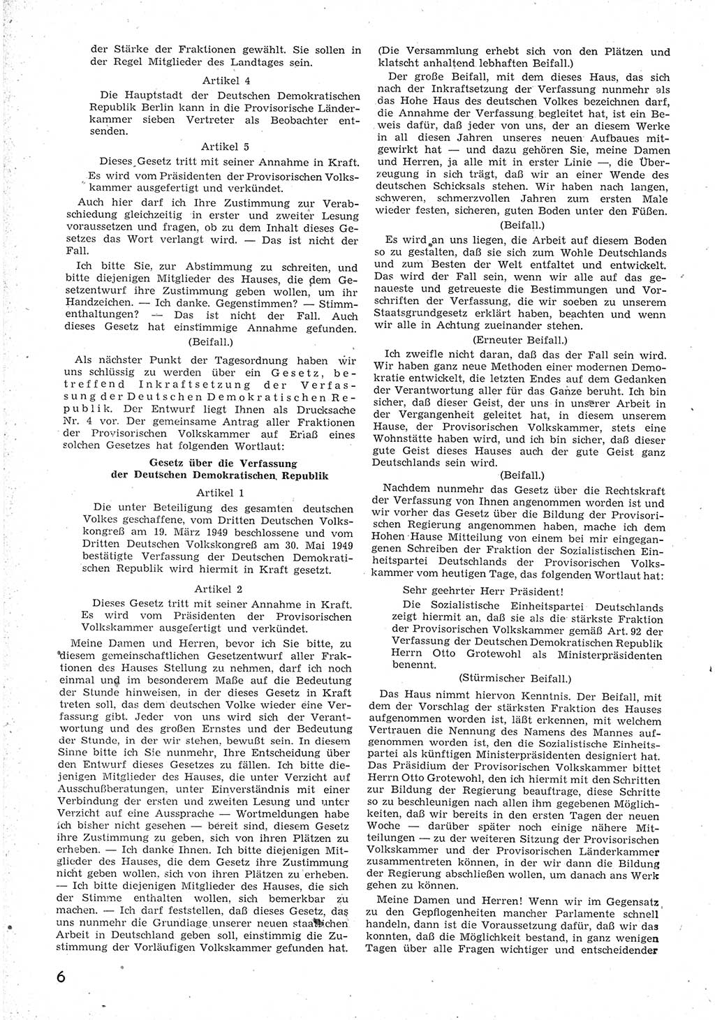 Provisorische Volkskammer (VK) der Deutschen Demokratischen Republik (DDR) 1949-1950, Dokument 18 (Prov. VK DDR 1949-1950, Dok. 18)