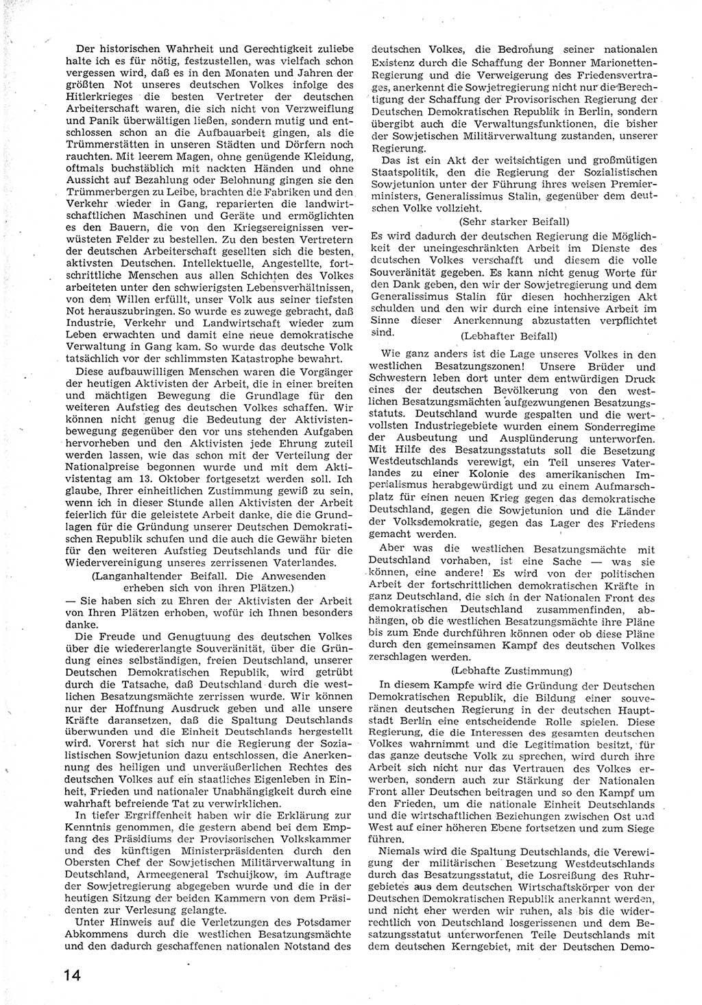 Provisorische Volkskammer (VK) der Deutschen Demokratischen Republik (DDR) 1949-1950, Dokument 26 (Prov. VK DDR 1949-1950, Dok. 26)