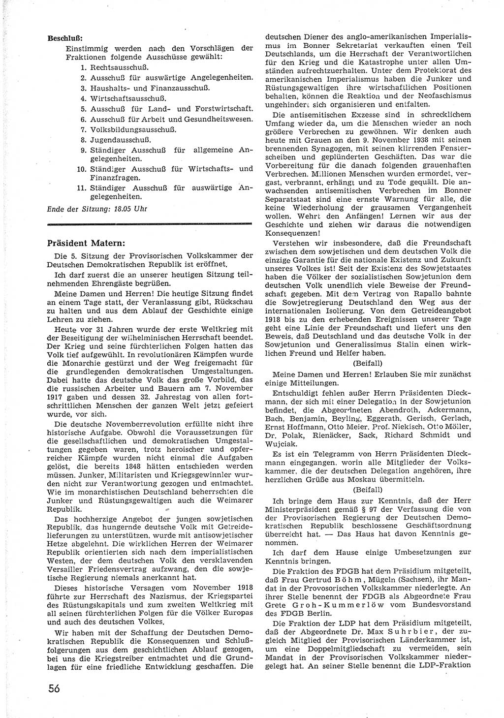 Provisorische Volkskammer (VK) der Deutschen Demokratischen Republik (DDR) 1949-1950, Dokument 68 (Prov. VK DDR 1949-1950, Dok. 68)