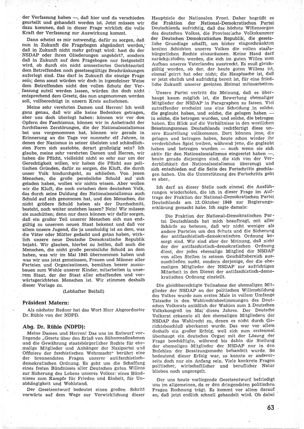 Provisorische Volkskammer (VK) der Deutschen Demokratischen Republik (DDR) 1949-1950, Dokument 75 (Prov. VK DDR 1949-1950, Dok. 75)