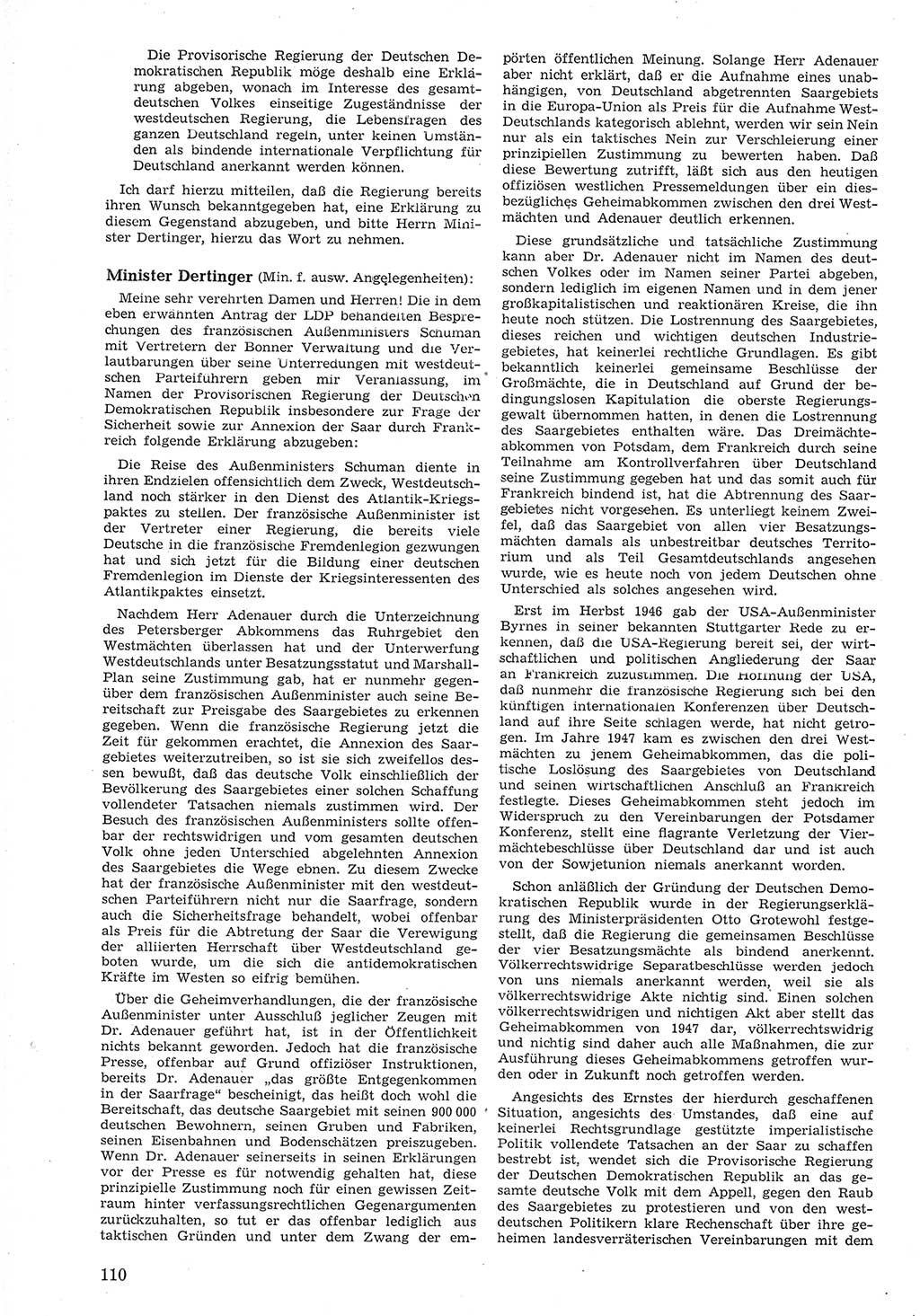 Provisorische Volkskammer (VK) der Deutschen Demokratischen Republik (DDR) 1949-1950, Dokument 122 (Prov. VK DDR 1949-1950, Dok. 122)