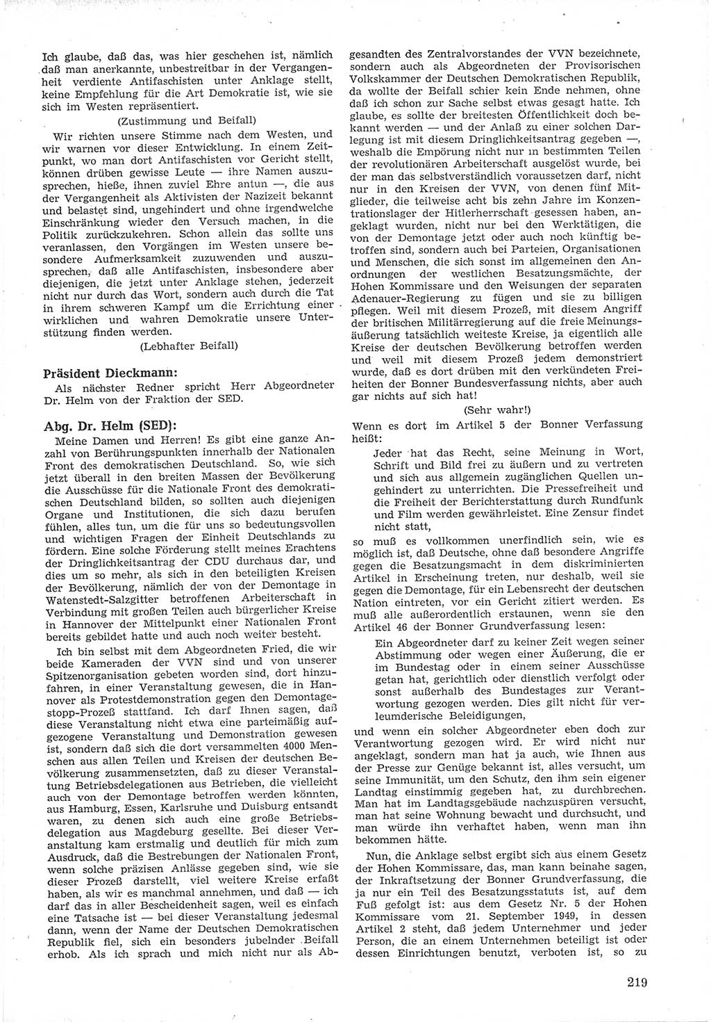 Provisorische Volkskammer (VK) der Deutschen Demokratischen Republik (DDR) 1949-1950, Dokument 233 (Prov. VK DDR 1949-1950, Dok. 233)