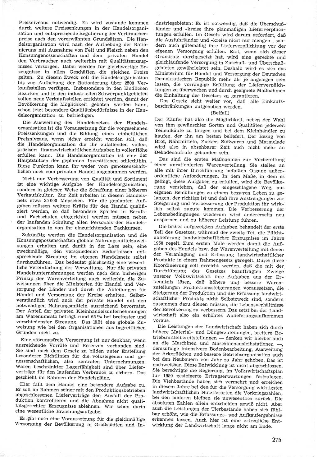 Provisorische Volkskammer (VK) der Deutschen Demokratischen Republik (DDR) 1949-1950, Dokument 289 (Prov. VK DDR 1949-1950, Dok. 289)