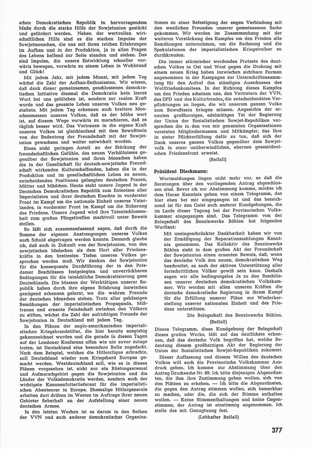Provisorische Volkskammer (VK) der Deutschen Demokratischen Republik (DDR) 1949-1950, Dokument 395 (Prov. VK DDR 1949-1950, Dok. 395)