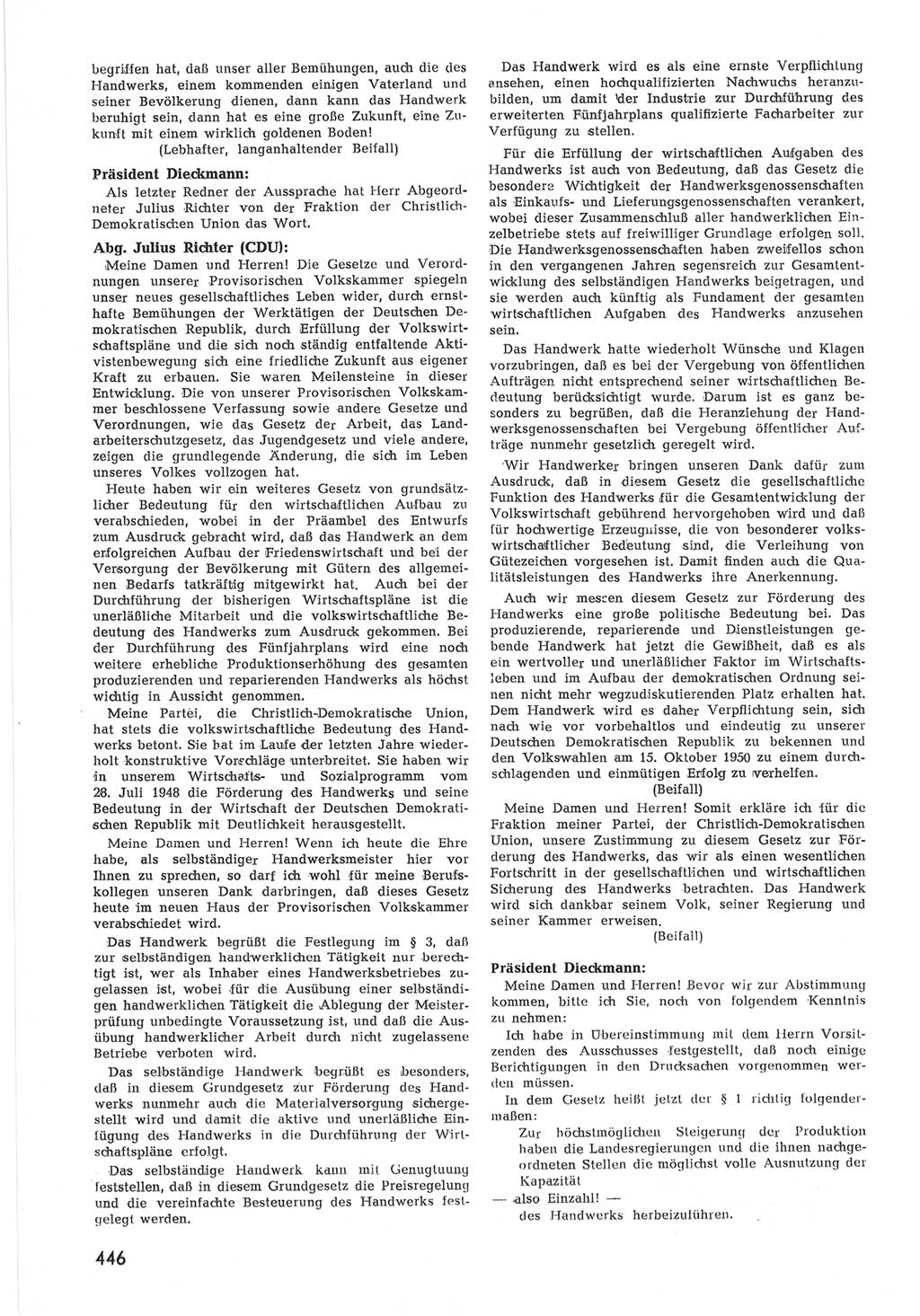 Provisorische Volkskammer (VK) der Deutschen Demokratischen Republik (DDR) 1949-1950, Dokument 464 (Prov. VK DDR 1949-1950, Dok. 464)