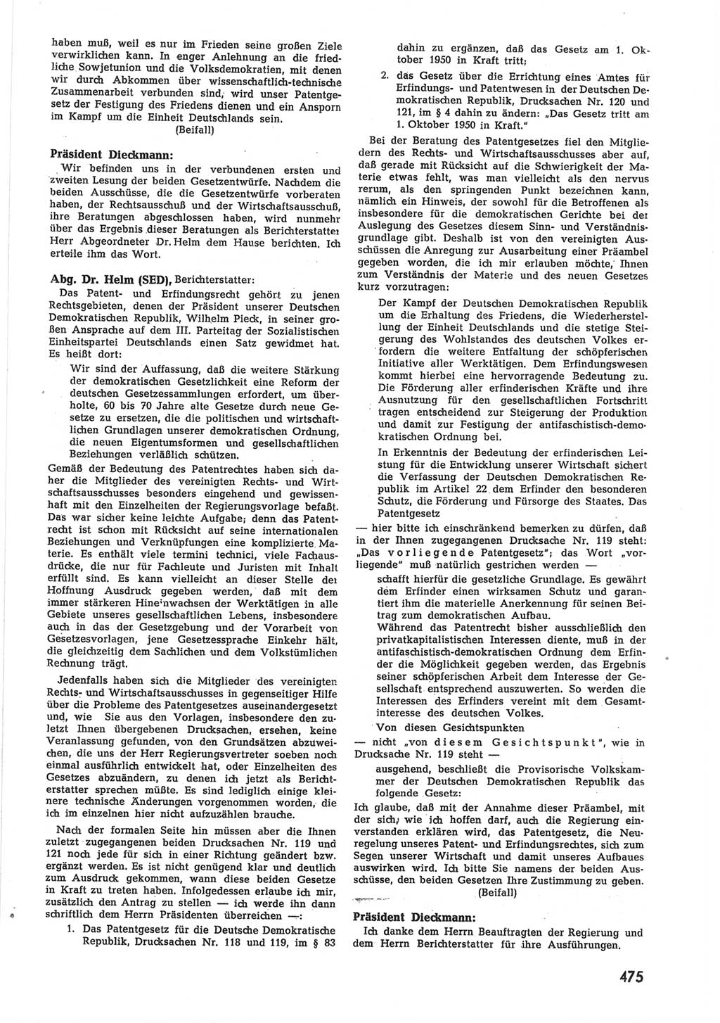 Provisorische Volkskammer (VK) der Deutschen Demokratischen Republik (DDR) 1949-1950, Dokument 493 (Prov. VK DDR 1949-1950, Dok. 493)