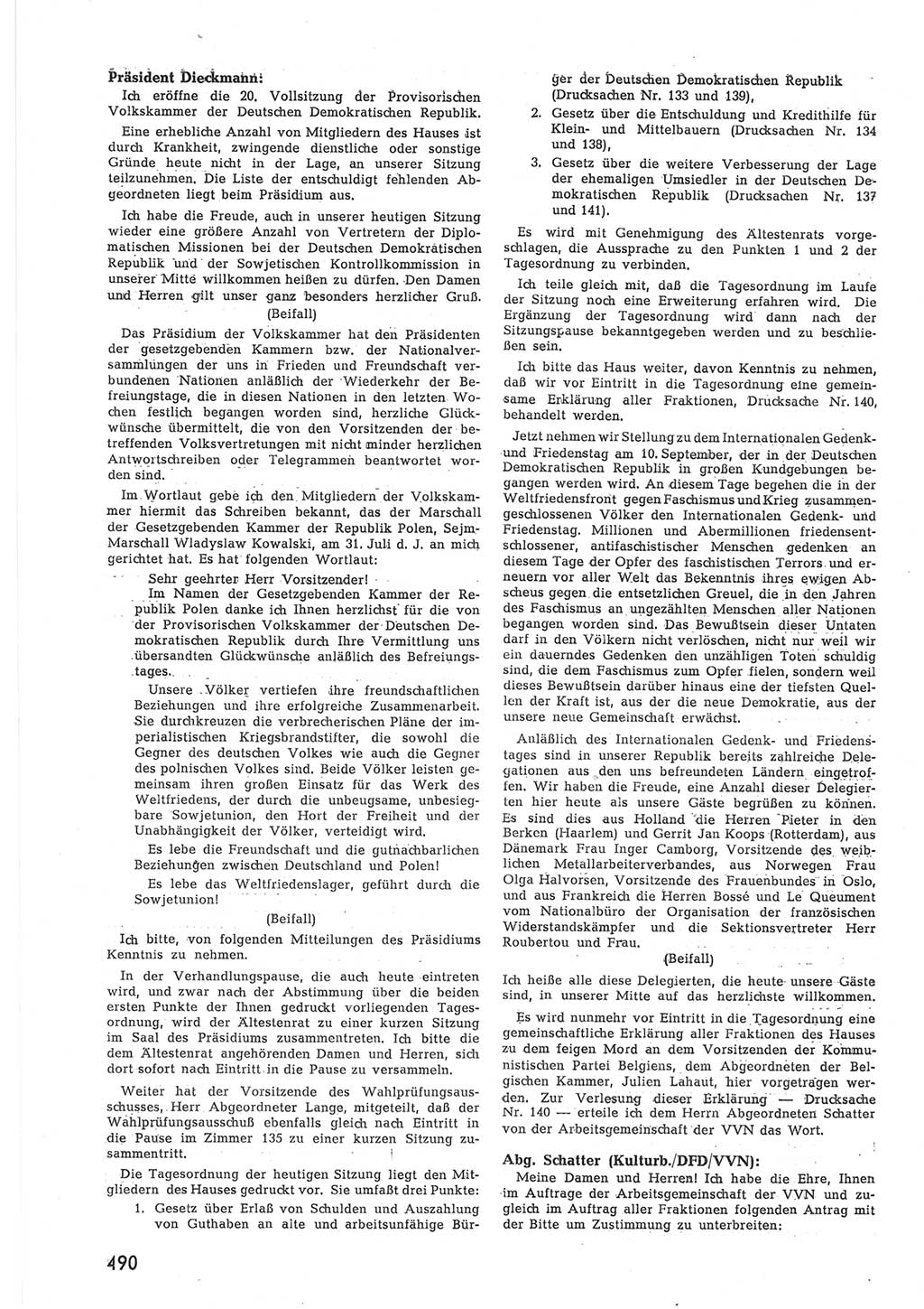 Provisorische Volkskammer (VK) der Deutschen Demokratischen Republik (DDR) 1949-1950, Dokument 508 (Prov. VK DDR 1949-1950, Dok. 508)