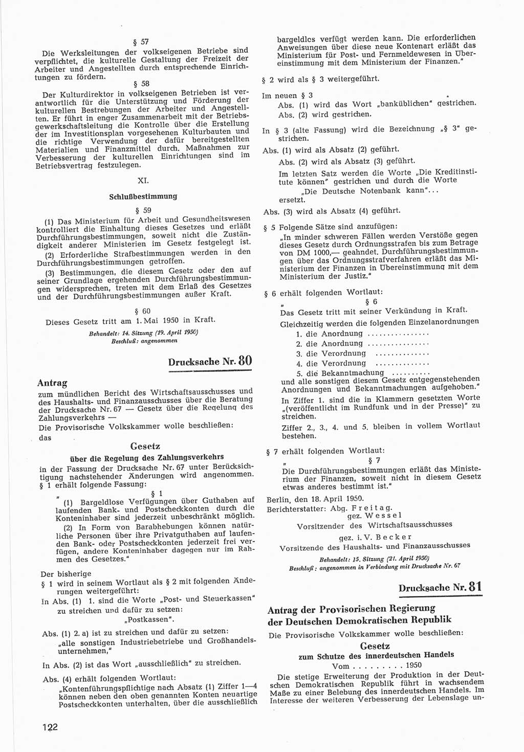 Provisorische Volkskammer (VK) der Deutschen Demokratischen Republik (DDR) 1949-1950, Dokument 724 (Prov. VK DDR 1949-1950, Dok. 724)