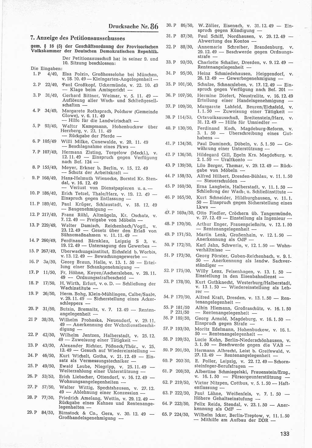 Provisorische Volkskammer (VK) der Deutschen Demokratischen Republik (DDR) 1949-1950, Dokument 735 (Prov. VK DDR 1949-1950, Dok. 735)