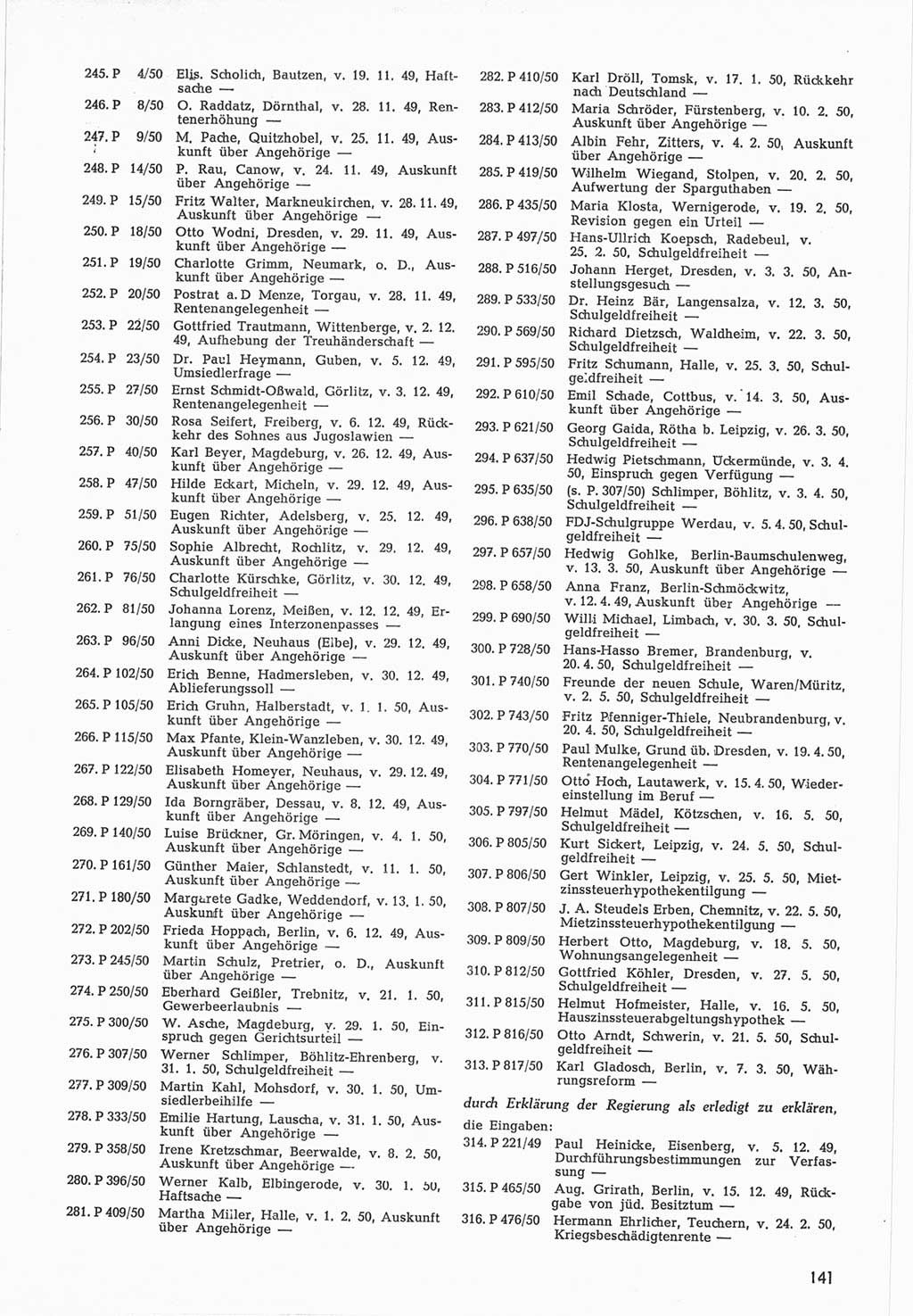 Provisorische Volkskammer (VK) der Deutschen Demokratischen Republik (DDR) 1949-1950, Dokument 743 (Prov. VK DDR 1949-1950, Dok. 743)