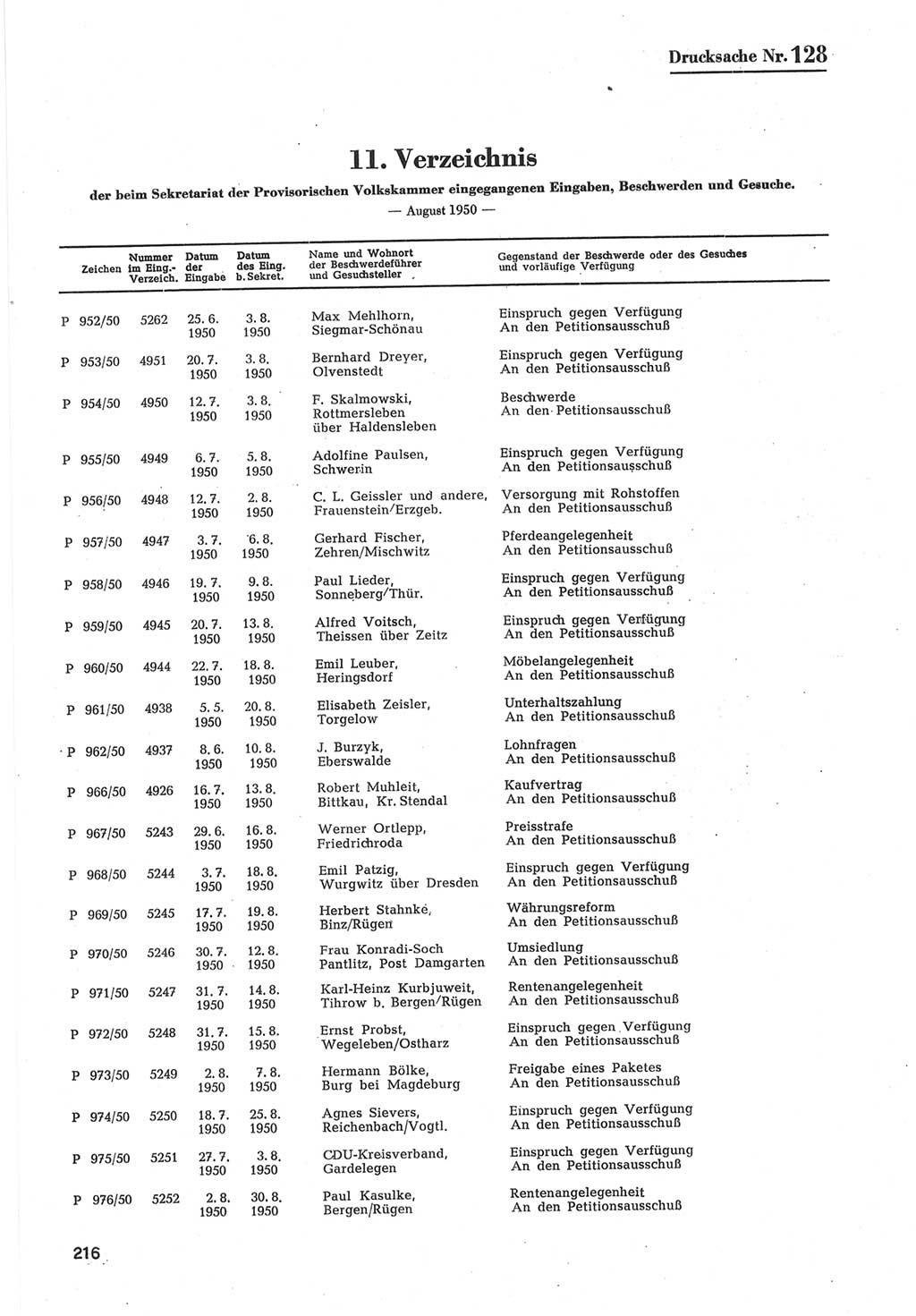 Provisorische Volkskammer (VK) der Deutschen Demokratischen Republik (DDR) 1949-1950, Dokument 818 (Prov. VK DDR 1949-1950, Dok. 818)