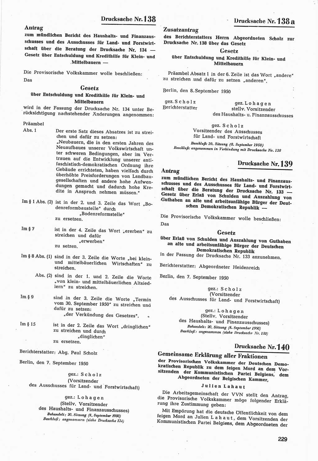 Provisorische Volkskammer (VK) der Deutschen Demokratischen Republik (DDR) 1949-1950, Dokument 831 (Prov. VK DDR 1949-1950, Dok. 831)