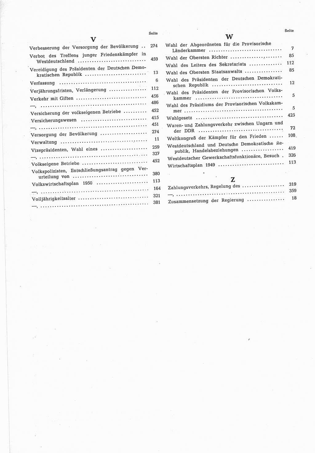 Provisorische Volkskammer (VK) der Deutschen Demokratischen Republik (DDR) 1949-1950, Dokument 854 (Prov. VK DDR 1949-1950, Dok. 854)