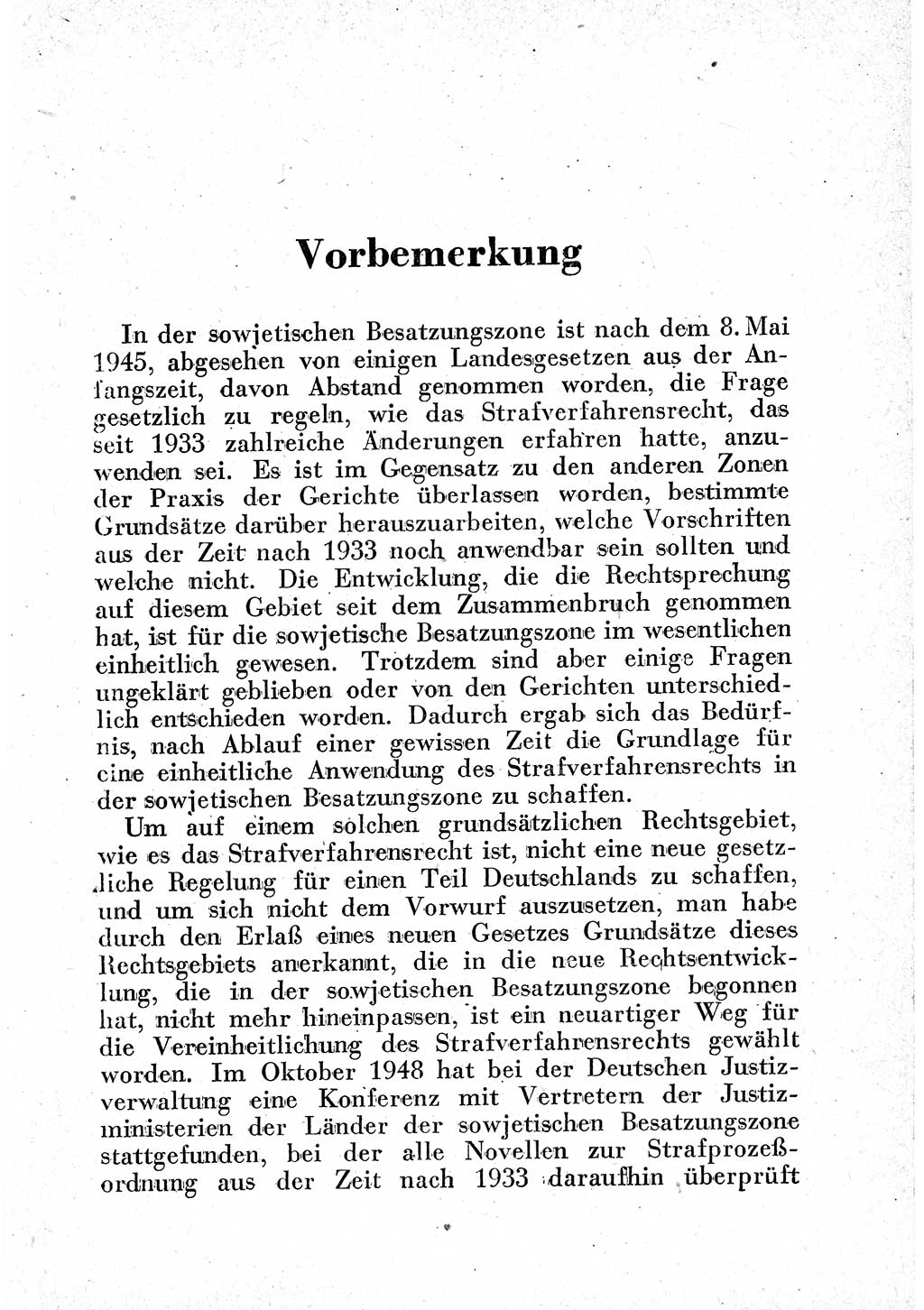 Strafprozeßordnung (StPO), Gerichtsverfassungsgesetz (GVG) und zahlreiche Nebengesetze der sowjetischen Besatzungszone (SBZ) in Deutschland 1949, Seite 3 (StPO GVG Ges. SBZ Dtl. 1949, S. 3)