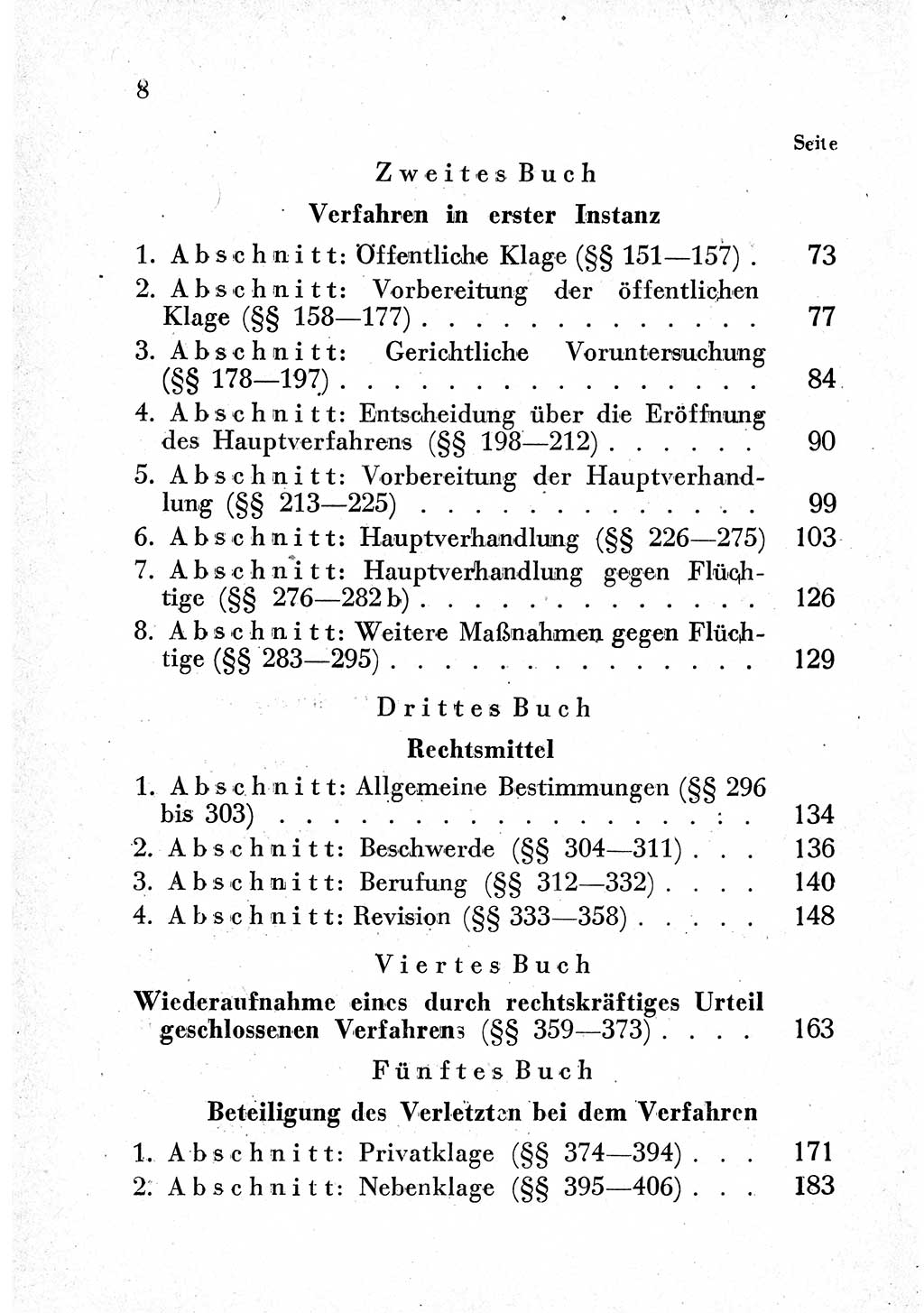 Strafprozeßordnung (StPO), Gerichtsverfassungsgesetz (GVG) und zahlreiche Nebengesetze der sowjetischen Besatzungszone (SBZ) in Deutschland 1949, Seite 8 (StPO GVG Ges. SBZ Dtl. 1949, S. 8)