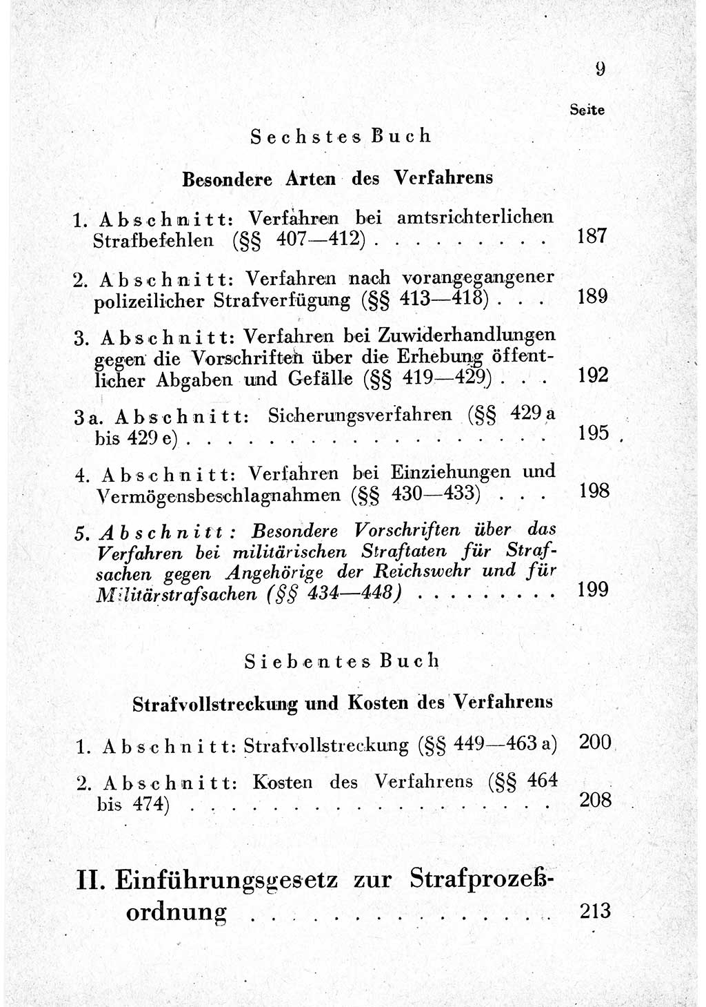 Strafprozeßordnung (StPO), Gerichtsverfassungsgesetz (GVG) und zahlreiche Nebengesetze der sowjetischen Besatzungszone (SBZ) in Deutschland 1949, Seite 9 (StPO GVG Ges. SBZ Dtl. 1949, S. 9)