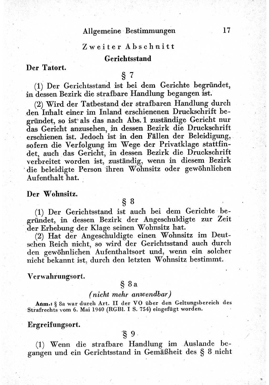 Strafprozeßordnung (StPO), Gerichtsverfassungsgesetz (GVG) und zahlreiche Nebengesetze der sowjetischen Besatzungszone (SBZ) in Deutschland 1949, Seite 17 (StPO GVG Ges. SBZ Dtl. 1949, S. 17)
