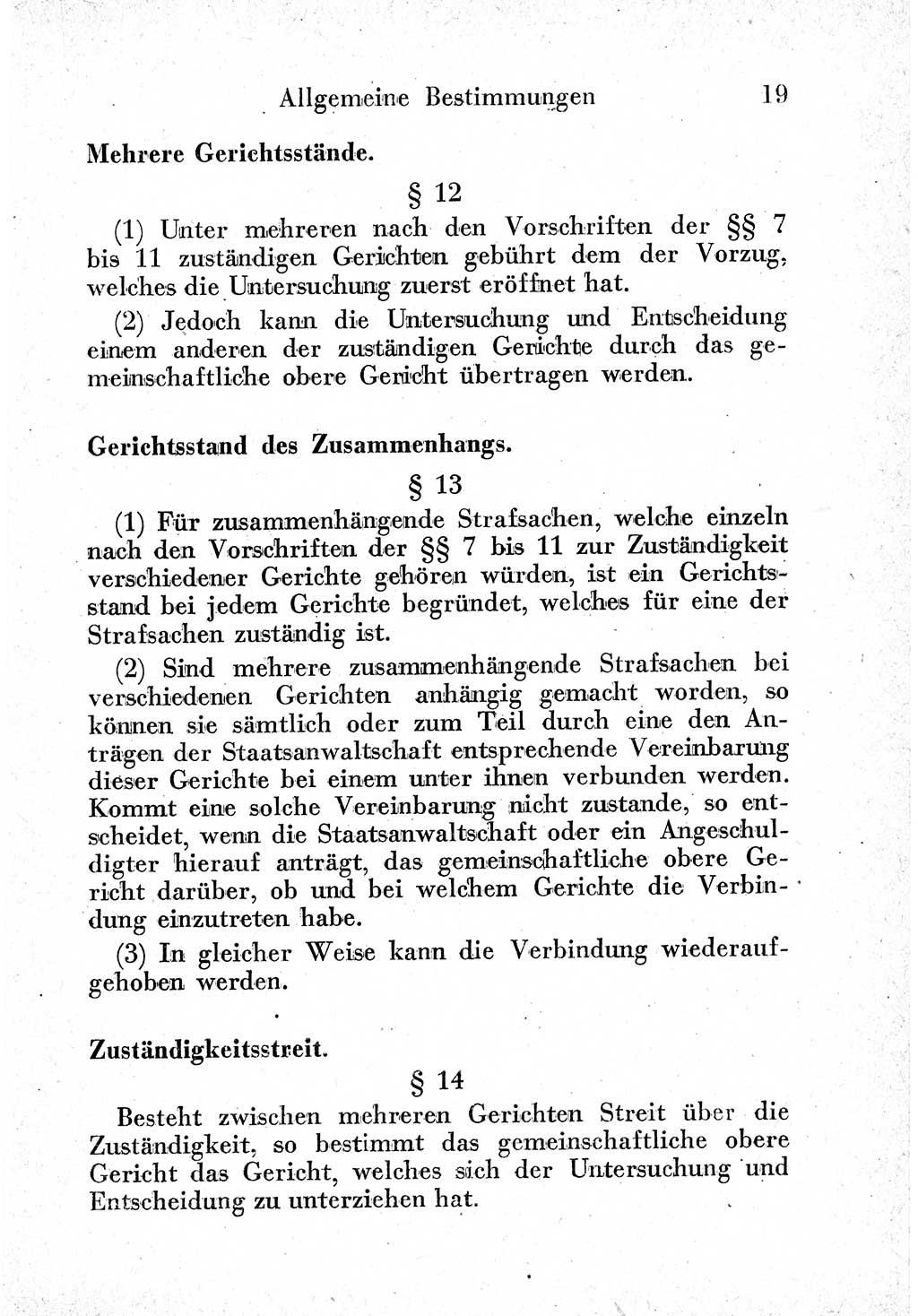 Strafprozeßordnung (StPO), Gerichtsverfassungsgesetz (GVG) und zahlreiche Nebengesetze der sowjetischen Besatzungszone (SBZ) in Deutschland 1949, Seite 19 (StPO GVG Ges. SBZ Dtl. 1949, S. 19)