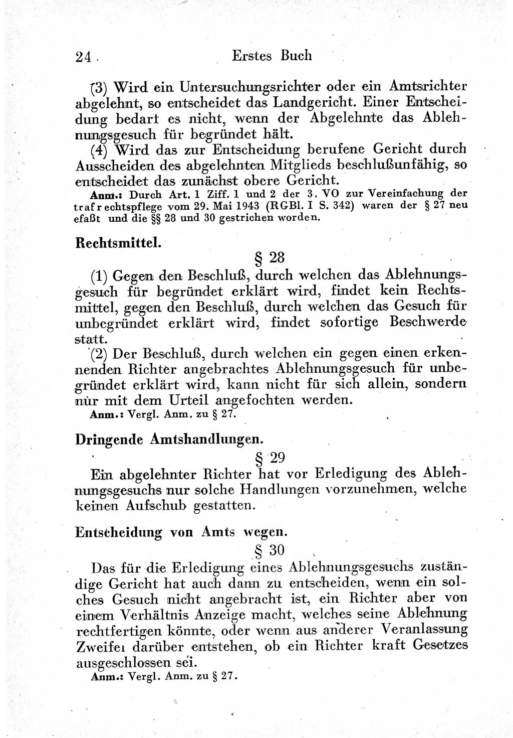 Strafprozeßordnung (StPO), Gerichtsverfassungsgesetz (GVG) und zahlreiche Nebengesetze der sowjetischen Besatzungszone (SBZ) in Deutschland 1949, Seite 24 (StPO GVG Ges. SBZ Dtl. 1949, S. 24)