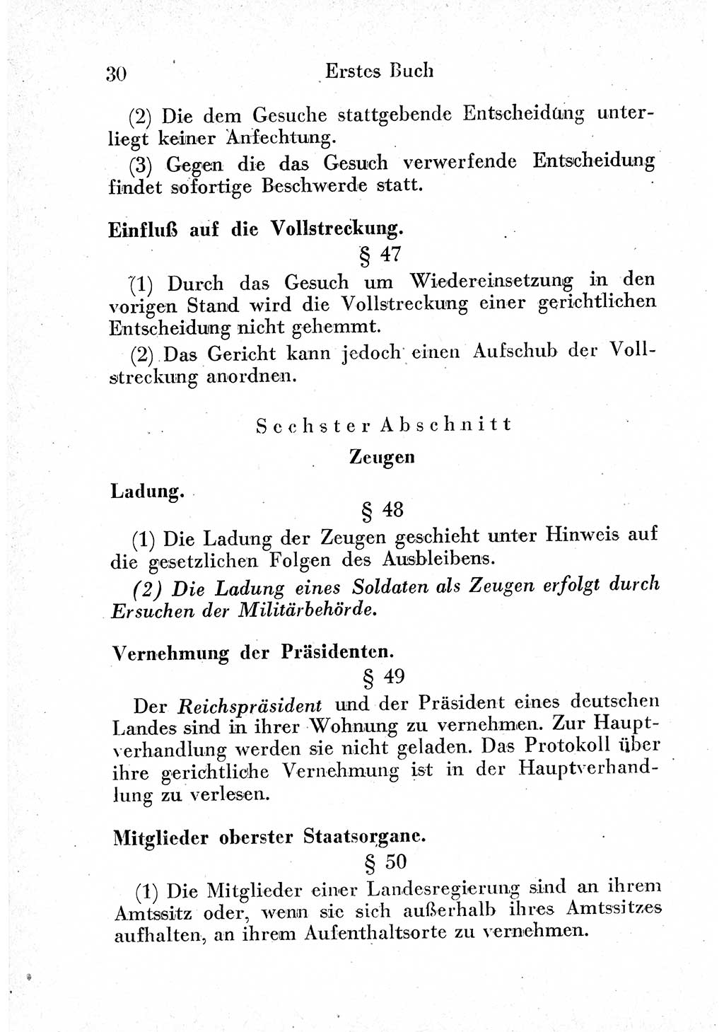 Strafprozeßordnung (StPO), Gerichtsverfassungsgesetz (GVG) und zahlreiche Nebengesetze der sowjetischen Besatzungszone (SBZ) in Deutschland 1949, Seite 30 (StPO GVG Ges. SBZ Dtl. 1949, S. 30)