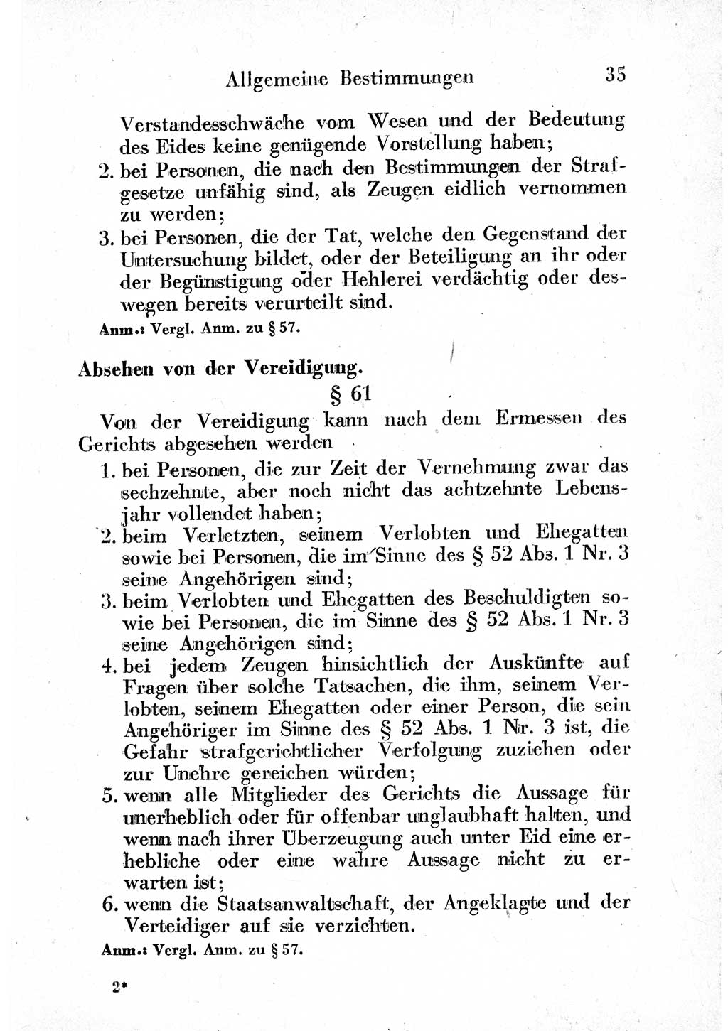 Strafprozeßordnung (StPO), Gerichtsverfassungsgesetz (GVG) und zahlreiche Nebengesetze der sowjetischen Besatzungszone (SBZ) in Deutschland 1949, Seite 35 (StPO GVG Ges. SBZ Dtl. 1949, S. 35)