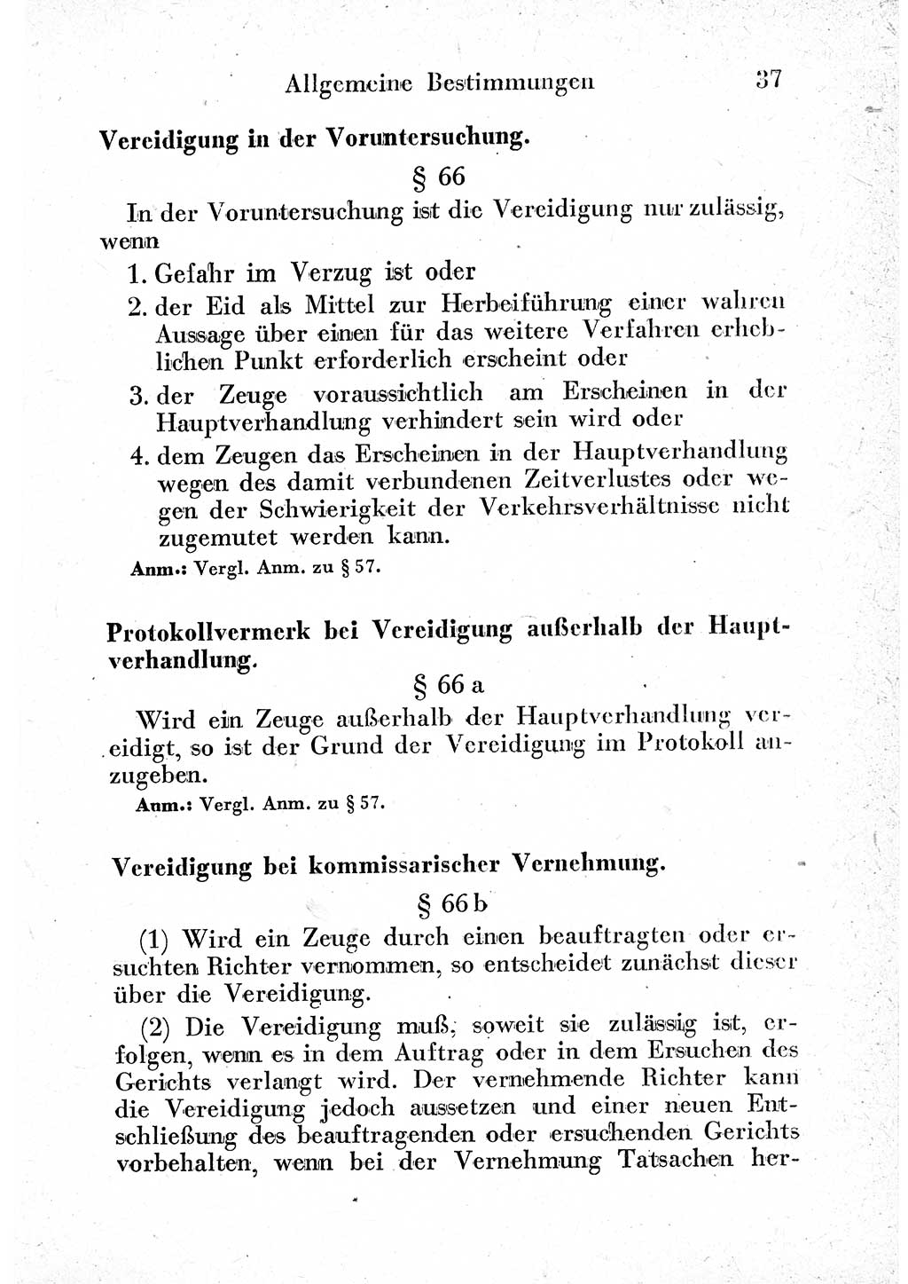 Strafprozeßordnung (StPO), Gerichtsverfassungsgesetz (GVG) und zahlreiche Nebengesetze der sowjetischen Besatzungszone (SBZ) in Deutschland 1949, Seite 37 (StPO GVG Ges. SBZ Dtl. 1949, S. 37)