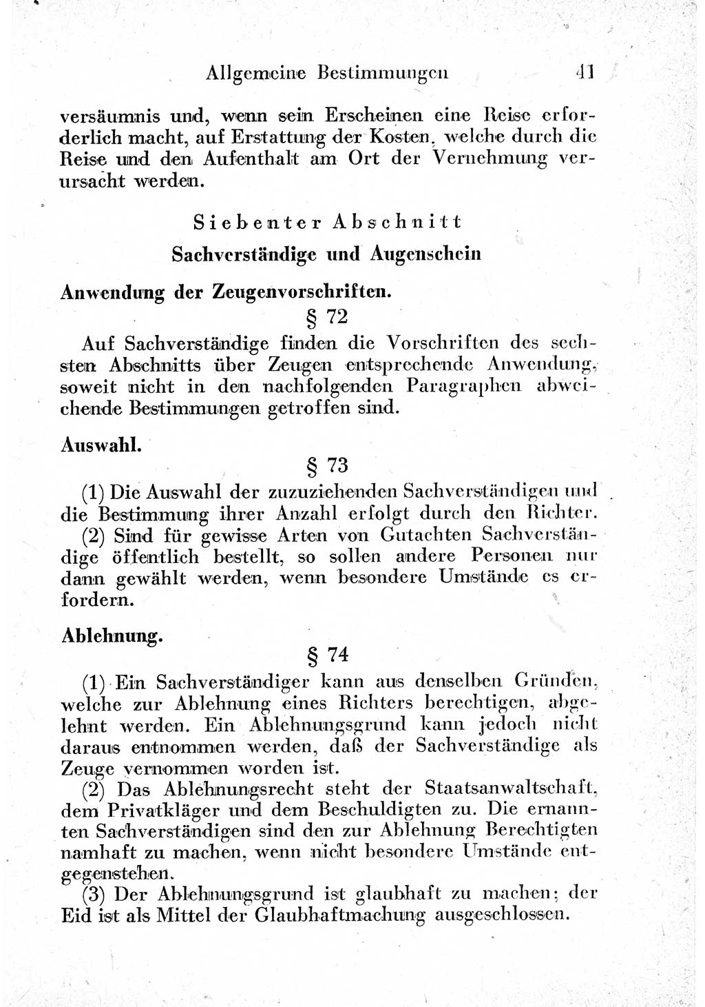 StrafprozeÃŸordnung (StPO), Gerichtsverfassungsgesetz (GVG) und zahlreiche Nebengesetze der sowjetischen Besatzungszone (SBZ) in Deutschland 1949, Seite 41 (StPO GVG Ges. SBZ Dtl. 1949, S. 41)