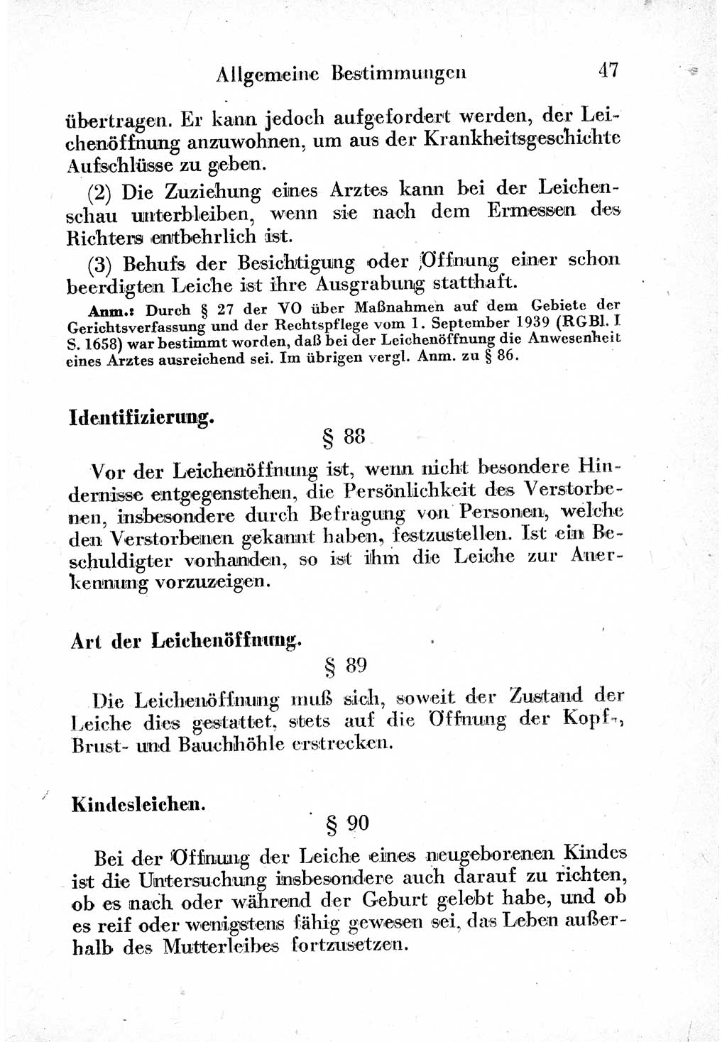 Strafprozeßordnung (StPO), Gerichtsverfassungsgesetz (GVG) und zahlreiche Nebengesetze der sowjetischen Besatzungszone (SBZ) in Deutschland 1949, Seite 47 (StPO GVG Ges. SBZ Dtl. 1949, S. 47)