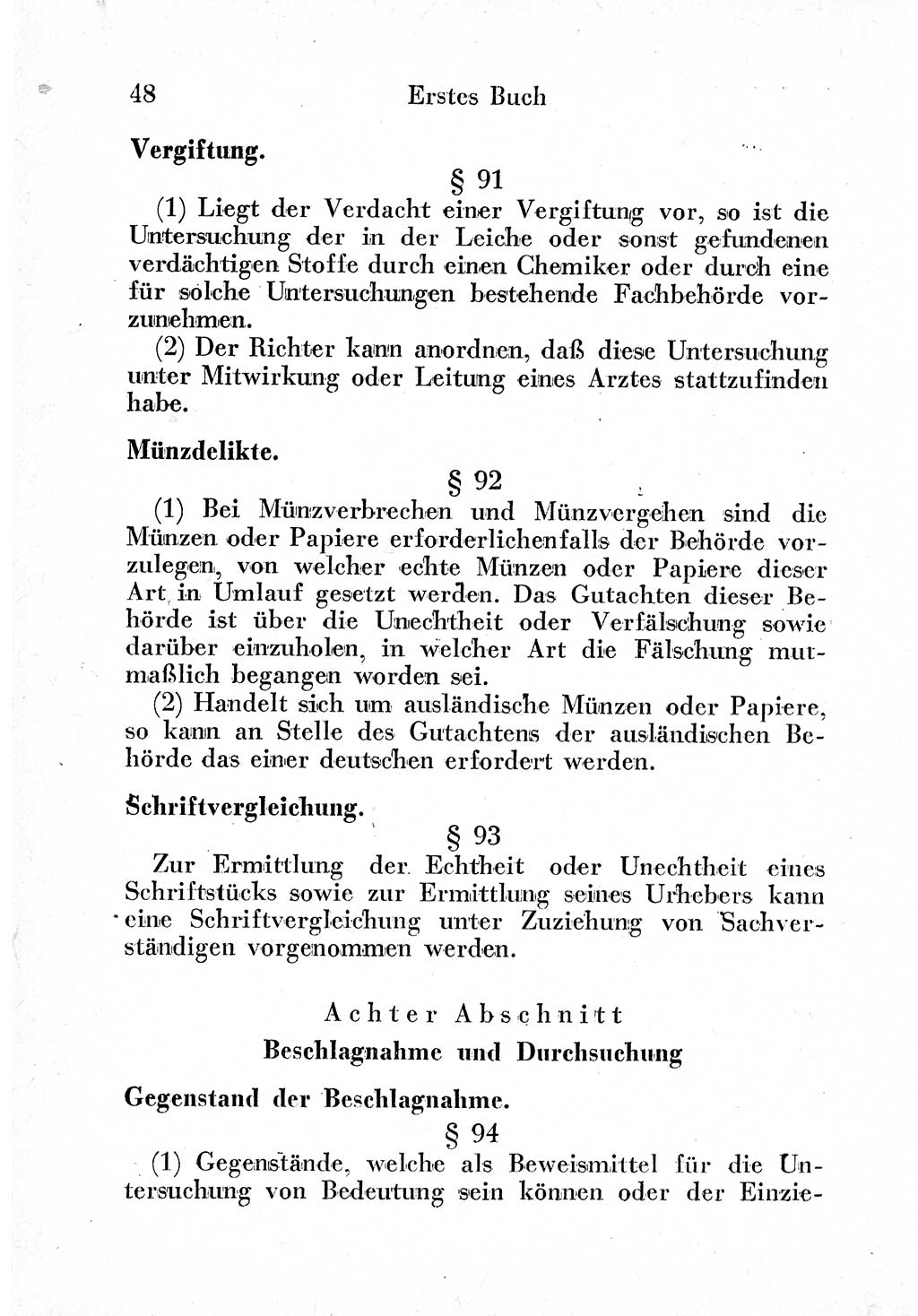 Strafprozeßordnung (StPO), Gerichtsverfassungsgesetz (GVG) und zahlreiche Nebengesetze der sowjetischen Besatzungszone (SBZ) in Deutschland 1949, Seite 48 (StPO GVG Ges. SBZ Dtl. 1949, S. 48)