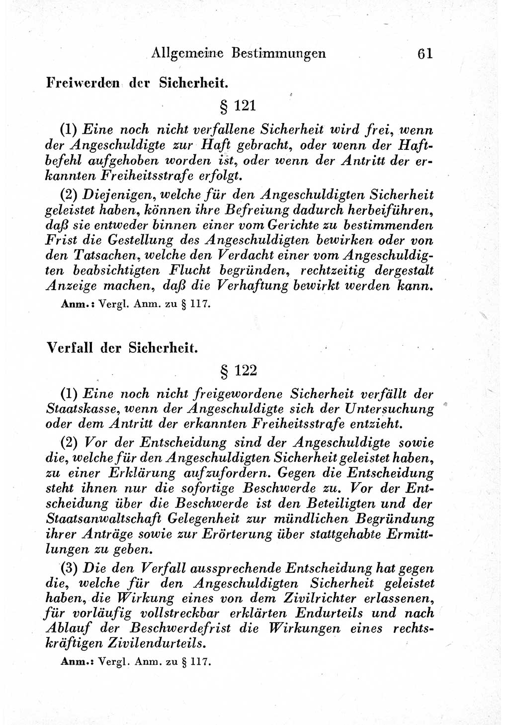 Strafprozeßordnung (StPO), Gerichtsverfassungsgesetz (GVG) und zahlreiche Nebengesetze der sowjetischen Besatzungszone (SBZ) in Deutschland 1949, Seite 61 (StPO GVG Ges. SBZ Dtl. 1949, S. 61)