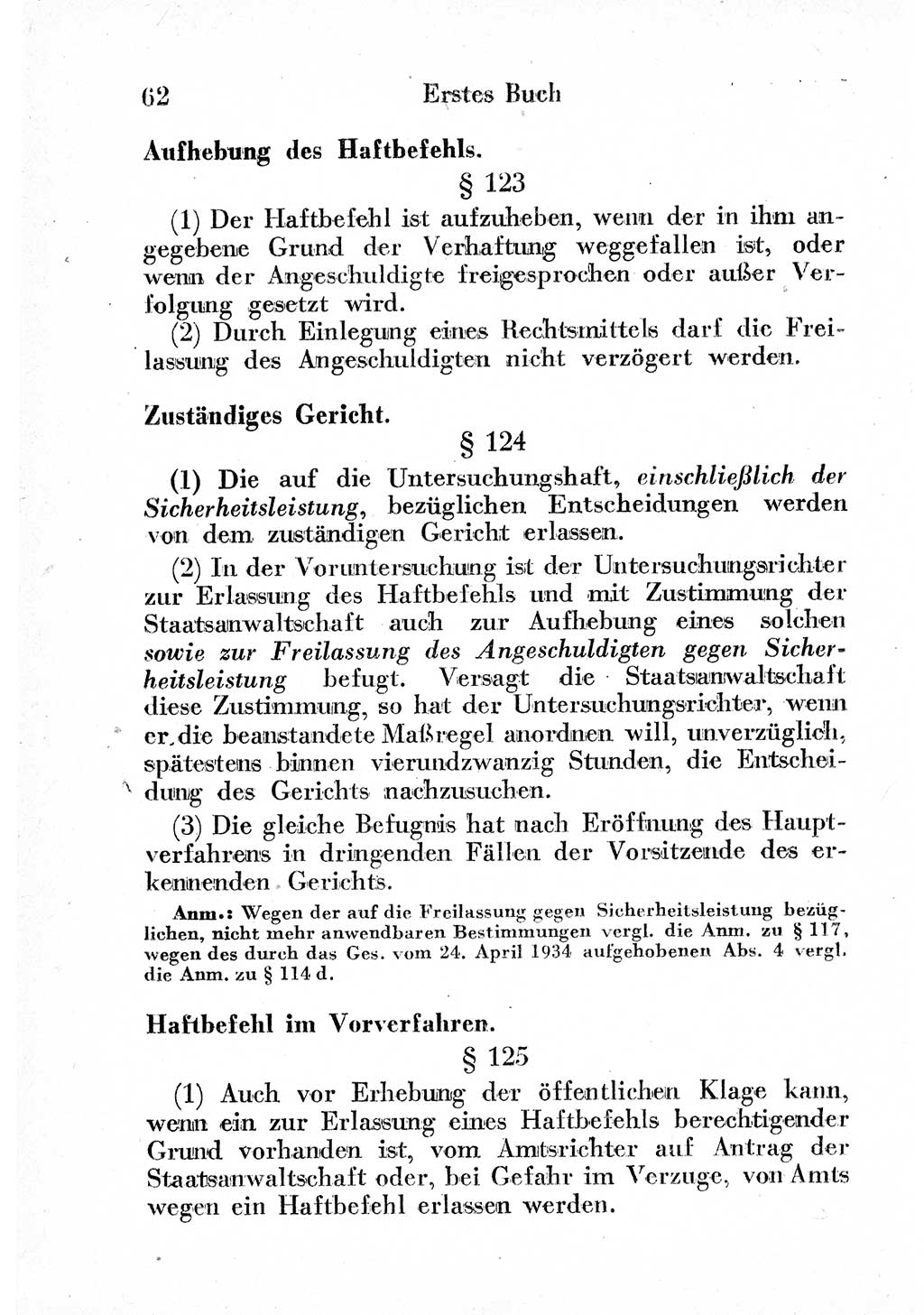 Strafprozeßordnung (StPO), Gerichtsverfassungsgesetz (GVG) und zahlreiche Nebengesetze der sowjetischen Besatzungszone (SBZ) in Deutschland 1949, Seite 62 (StPO GVG Ges. SBZ Dtl. 1949, S. 62)