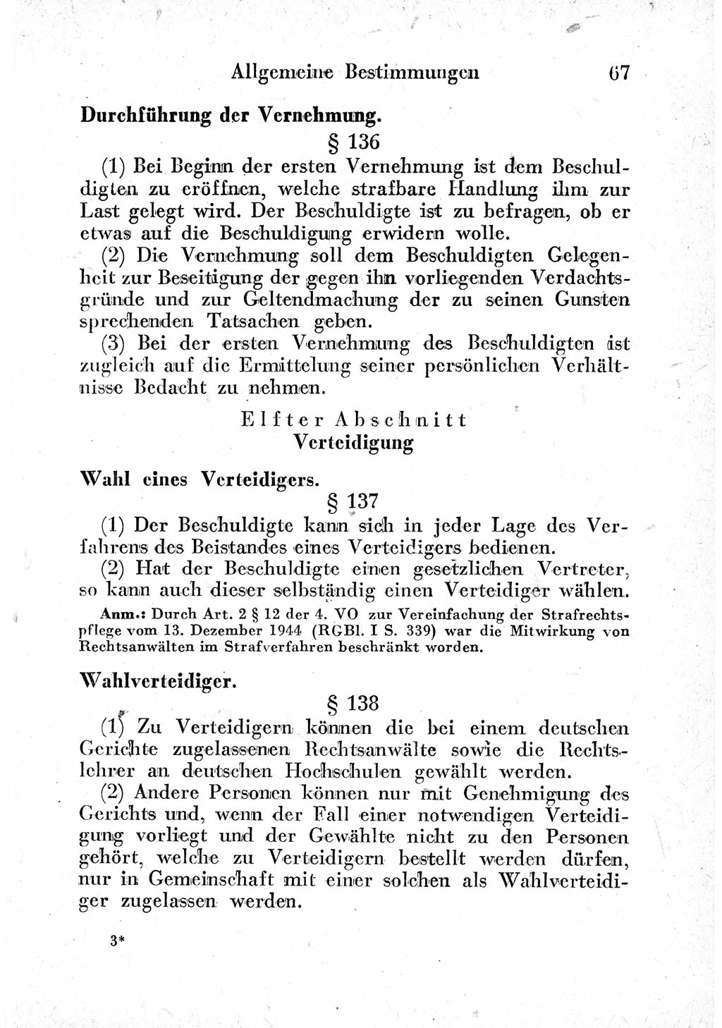 Strafprozeßordnung (StPO), Gerichtsverfassungsgesetz (GVG) und zahlreiche Nebengesetze der sowjetischen Besatzungszone (SBZ) in Deutschland 1949, Seite 67 (StPO GVG Ges. SBZ Dtl. 1949, S. 67)