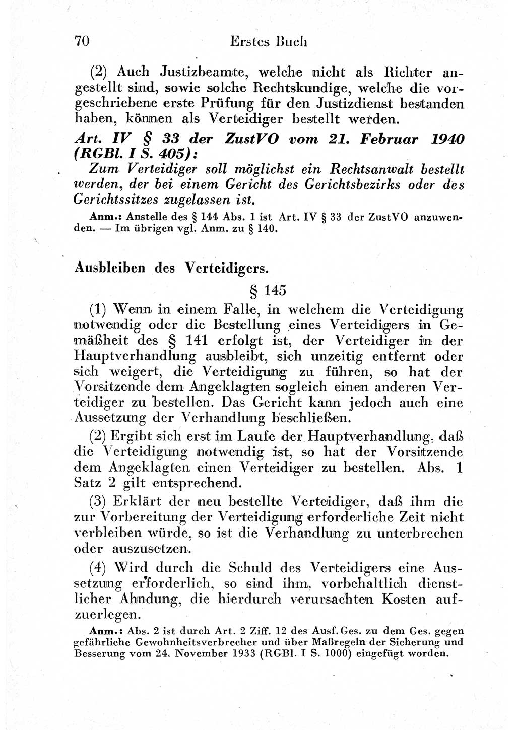 Strafprozeßordnung (StPO), Gerichtsverfassungsgesetz (GVG) und zahlreiche Nebengesetze der sowjetischen Besatzungszone (SBZ) in Deutschland 1949, Seite 70 (StPO GVG Ges. SBZ Dtl. 1949, S. 70)