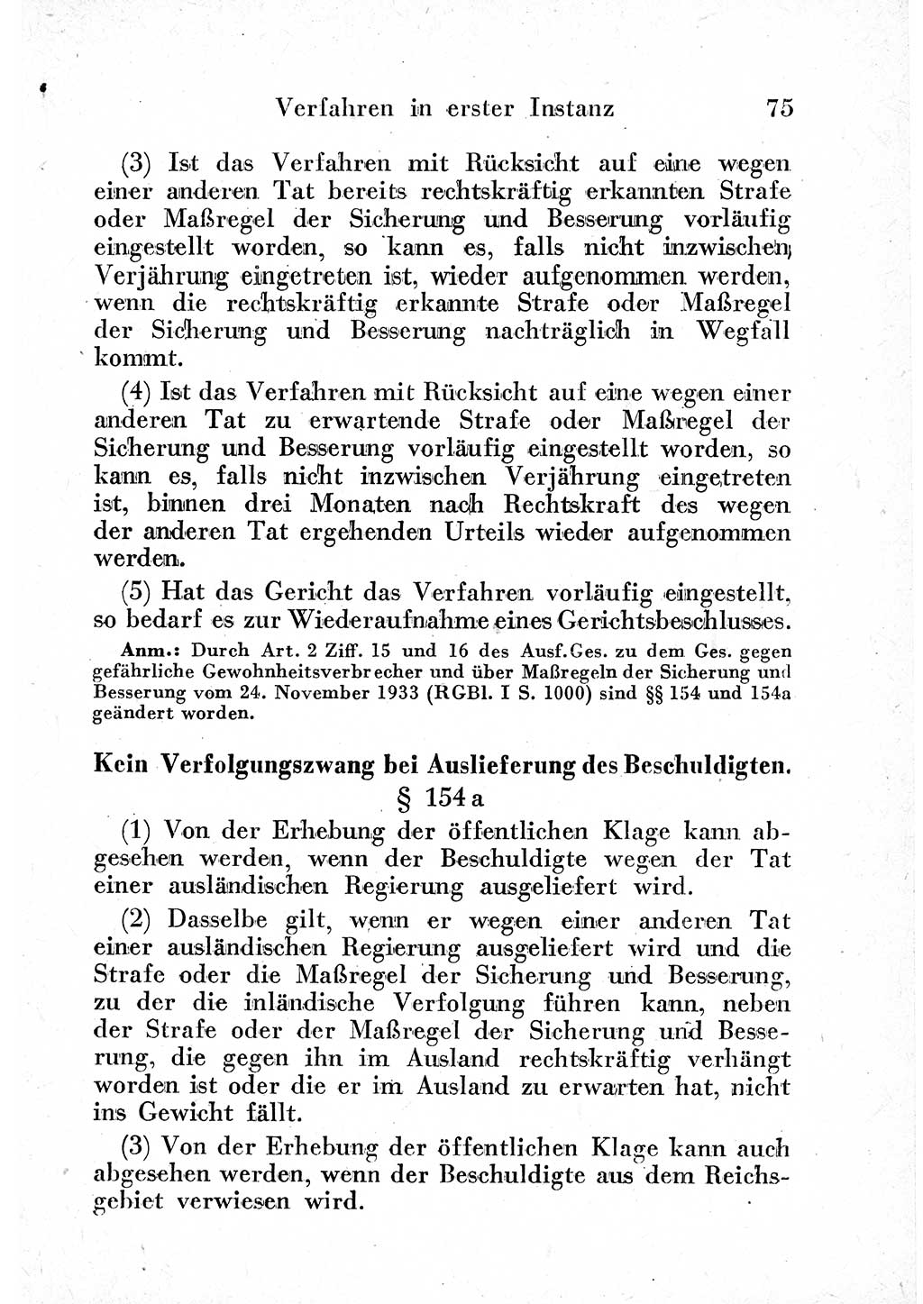 Strafprozeßordnung (StPO), Gerichtsverfassungsgesetz (GVG) und zahlreiche Nebengesetze der sowjetischen Besatzungszone (SBZ) in Deutschland 1949, Seite 75 (StPO GVG Ges. SBZ Dtl. 1949, S. 75)