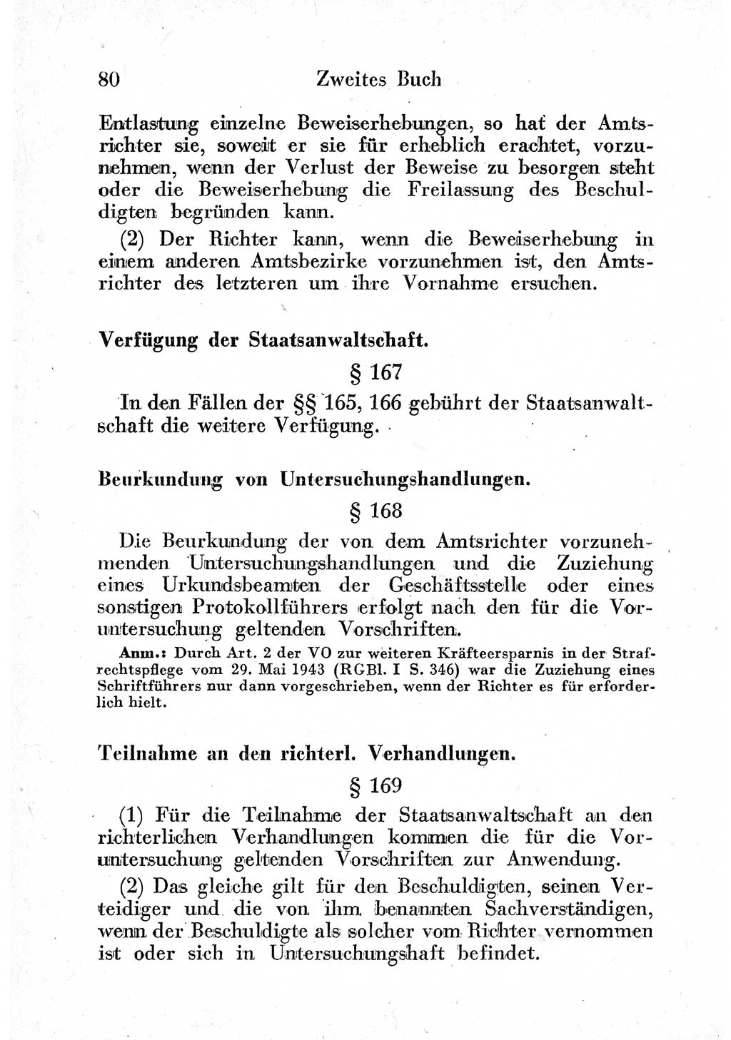 Strafprozeßordnung (StPO), Gerichtsverfassungsgesetz (GVG) und zahlreiche Nebengesetze der sowjetischen Besatzungszone (SBZ) in Deutschland 1949, Seite 80 (StPO GVG Ges. SBZ Dtl. 1949, S. 80)