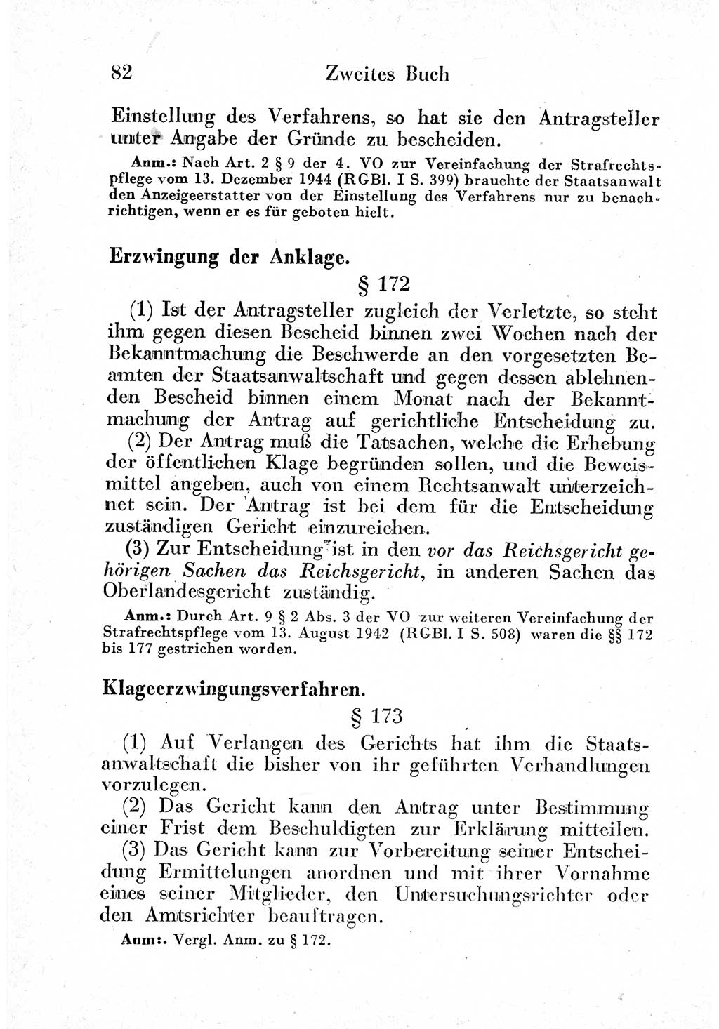 Strafprozeßordnung (StPO), Gerichtsverfassungsgesetz (GVG) und zahlreiche Nebengesetze der sowjetischen Besatzungszone (SBZ) in Deutschland 1949, Seite 82 (StPO GVG Ges. SBZ Dtl. 1949, S. 82)