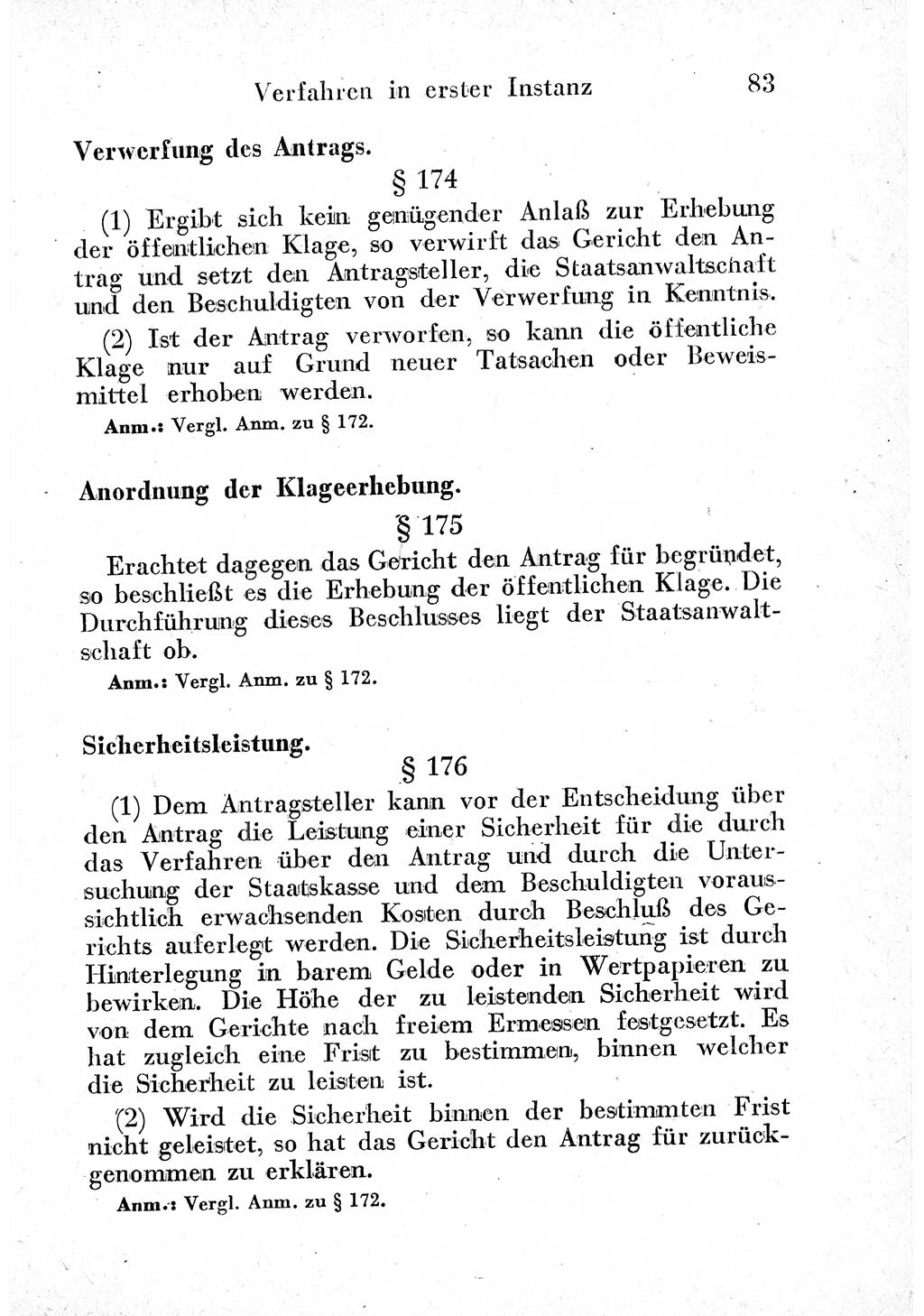 Strafprozeßordnung (StPO), Gerichtsverfassungsgesetz (GVG) und zahlreiche Nebengesetze der sowjetischen Besatzungszone (SBZ) in Deutschland 1949, Seite 83 (StPO GVG Ges. SBZ Dtl. 1949, S. 83)