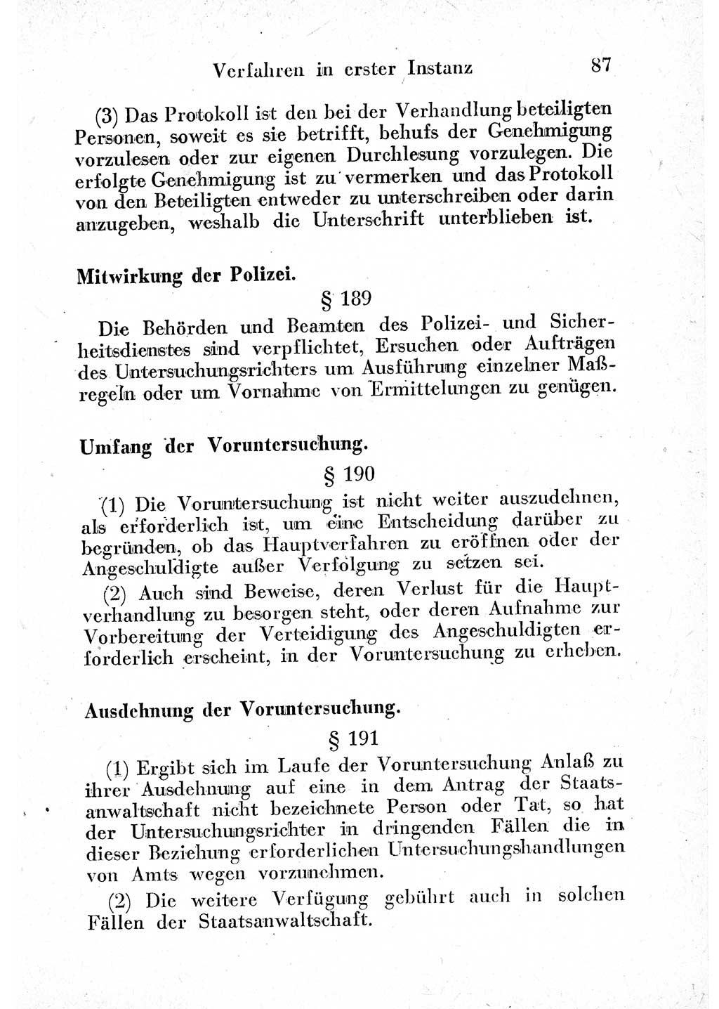 Strafprozeßordnung (StPO), Gerichtsverfassungsgesetz (GVG) und zahlreiche Nebengesetze der sowjetischen Besatzungszone (SBZ) in Deutschland 1949, Seite 87 (StPO GVG Ges. SBZ Dtl. 1949, S. 87)