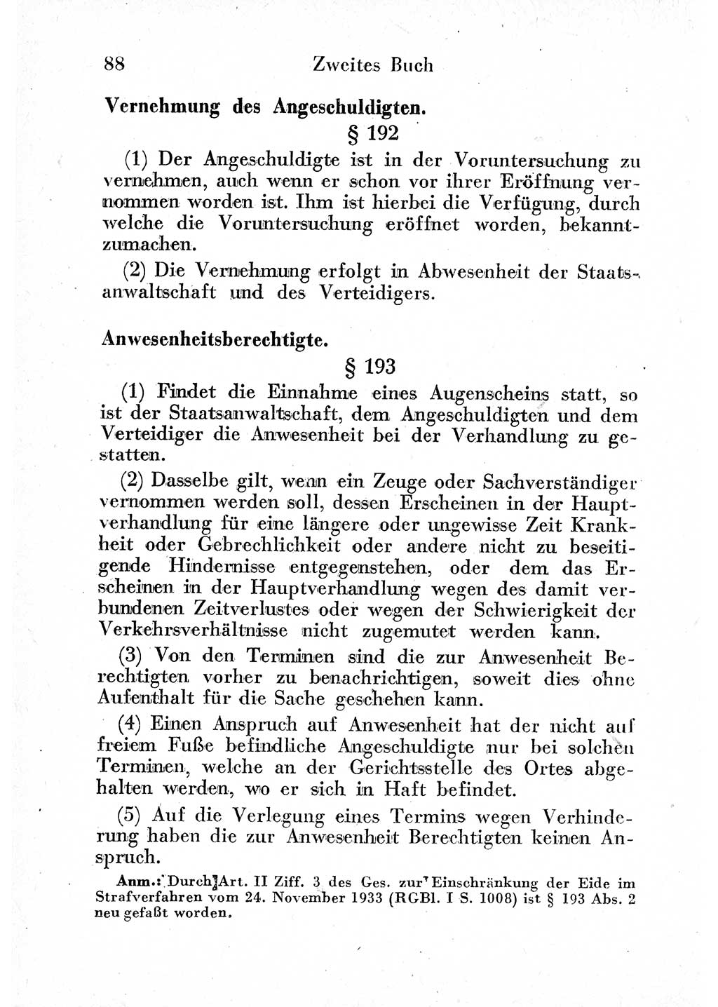 Strafprozeßordnung (StPO), Gerichtsverfassungsgesetz (GVG) und zahlreiche Nebengesetze der sowjetischen Besatzungszone (SBZ) in Deutschland 1949, Seite 88 (StPO GVG Ges. SBZ Dtl. 1949, S. 88)