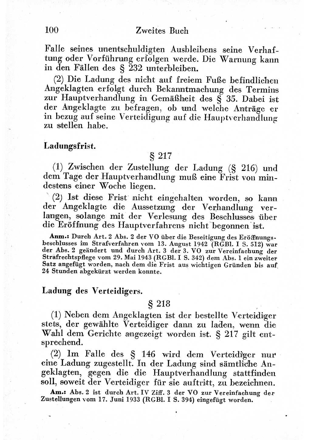 Strafprozeßordnung (StPO), Gerichtsverfassungsgesetz (GVG) und zahlreiche Nebengesetze der sowjetischen Besatzungszone (SBZ) in Deutschland 1949, Seite 100 (StPO GVG Ges. SBZ Dtl. 1949, S. 100)