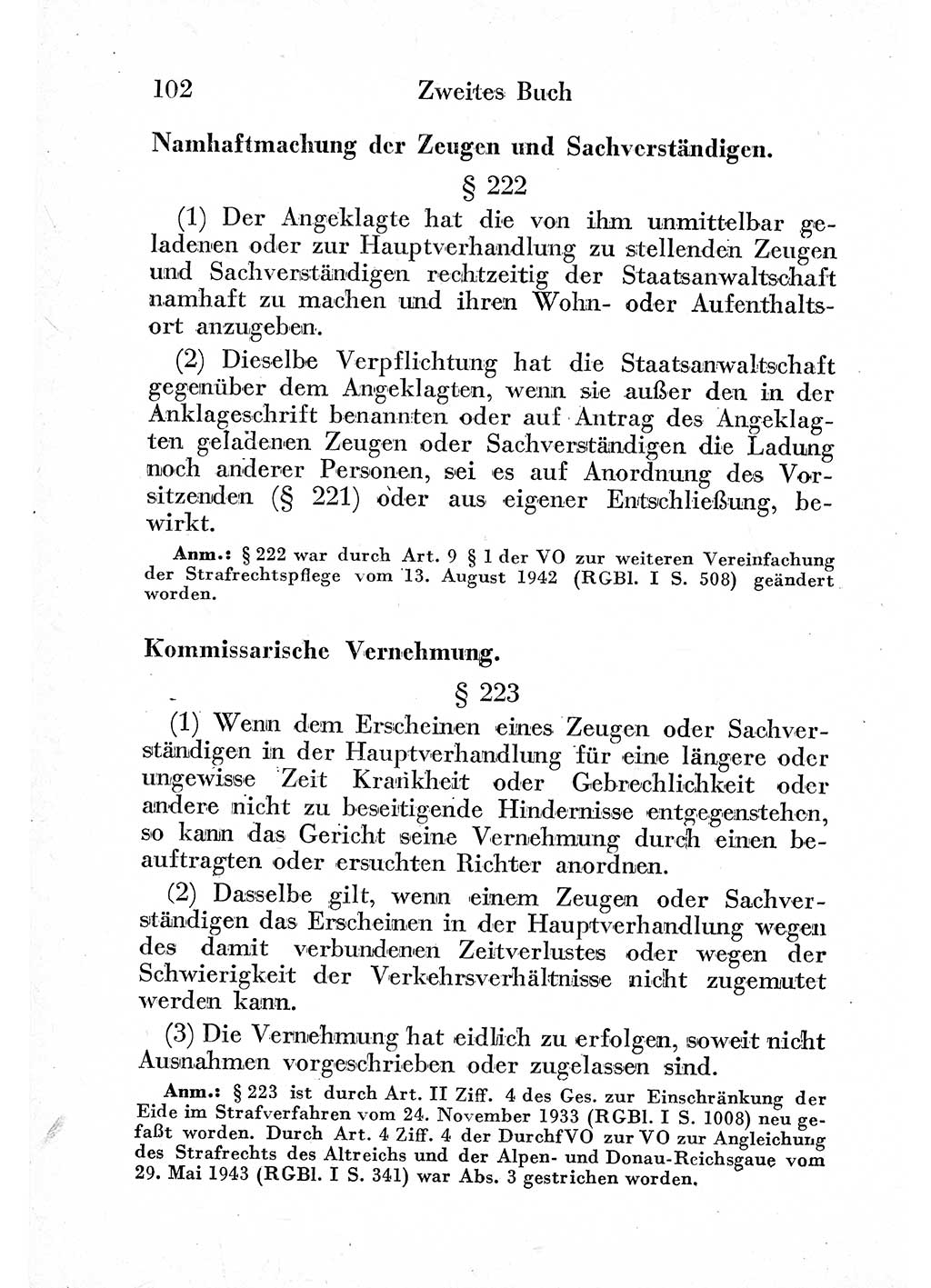 Strafprozeßordnung (StPO), Gerichtsverfassungsgesetz (GVG) und zahlreiche Nebengesetze der sowjetischen Besatzungszone (SBZ) in Deutschland 1949, Seite 102 (StPO GVG Ges. SBZ Dtl. 1949, S. 102)