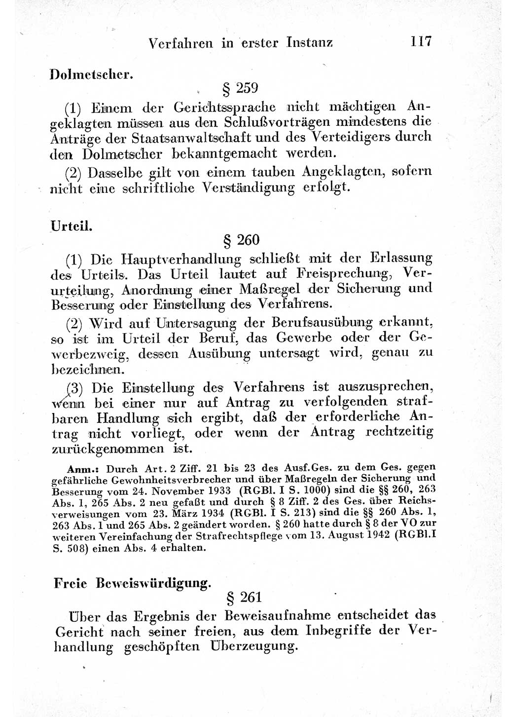 Strafprozeßordnung (StPO), Gerichtsverfassungsgesetz (GVG) und zahlreiche Nebengesetze der sowjetischen Besatzungszone (SBZ) in Deutschland 1949, Seite 117 (StPO GVG Ges. SBZ Dtl. 1949, S. 117)