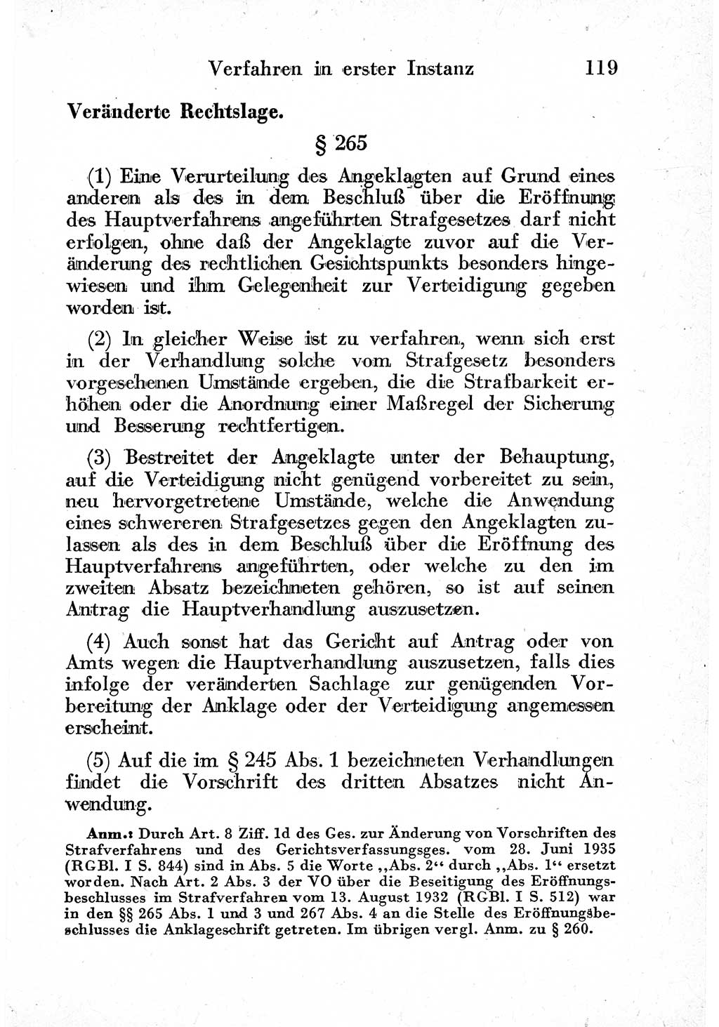 Strafprozeßordnung (StPO), Gerichtsverfassungsgesetz (GVG) und zahlreiche Nebengesetze der sowjetischen Besatzungszone (SBZ) in Deutschland 1949, Seite 119 (StPO GVG Ges. SBZ Dtl. 1949, S. 119)