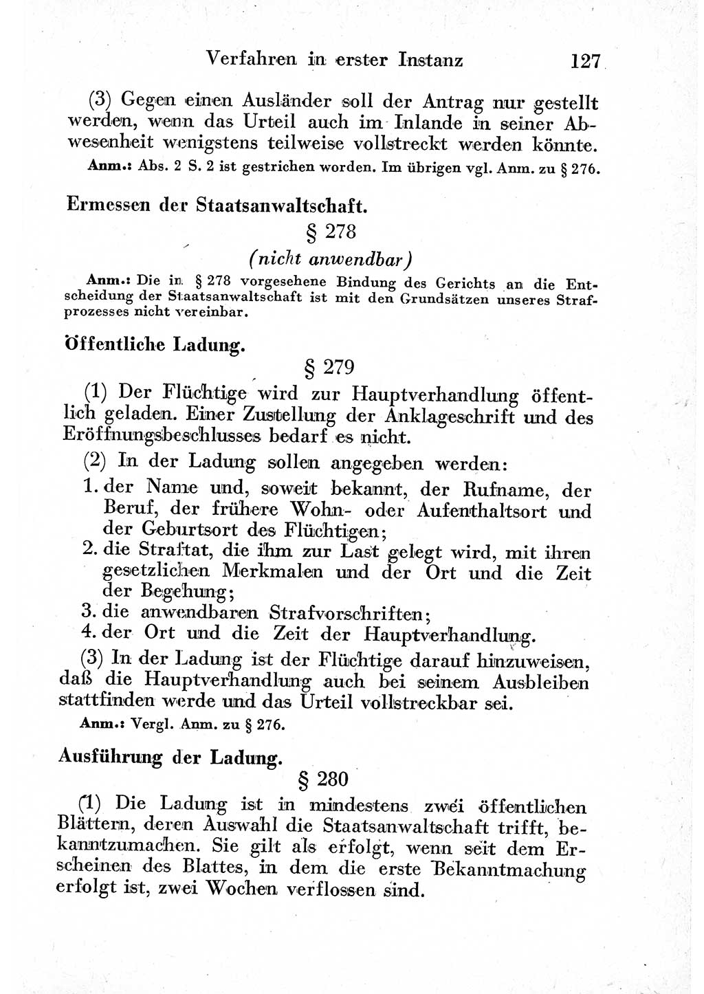 Strafprozeßordnung (StPO), Gerichtsverfassungsgesetz (GVG) und zahlreiche Nebengesetze der sowjetischen Besatzungszone (SBZ) in Deutschland 1949, Seite 127 (StPO GVG Ges. SBZ Dtl. 1949, S. 127)