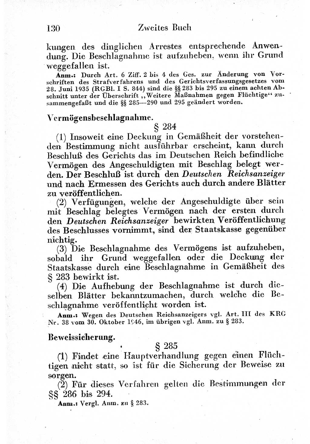 Strafprozeßordnung (StPO), Gerichtsverfassungsgesetz (GVG) und zahlreiche Nebengesetze der sowjetischen Besatzungszone (SBZ) in Deutschland 1949, Seite 130 (StPO GVG Ges. SBZ Dtl. 1949, S. 130)