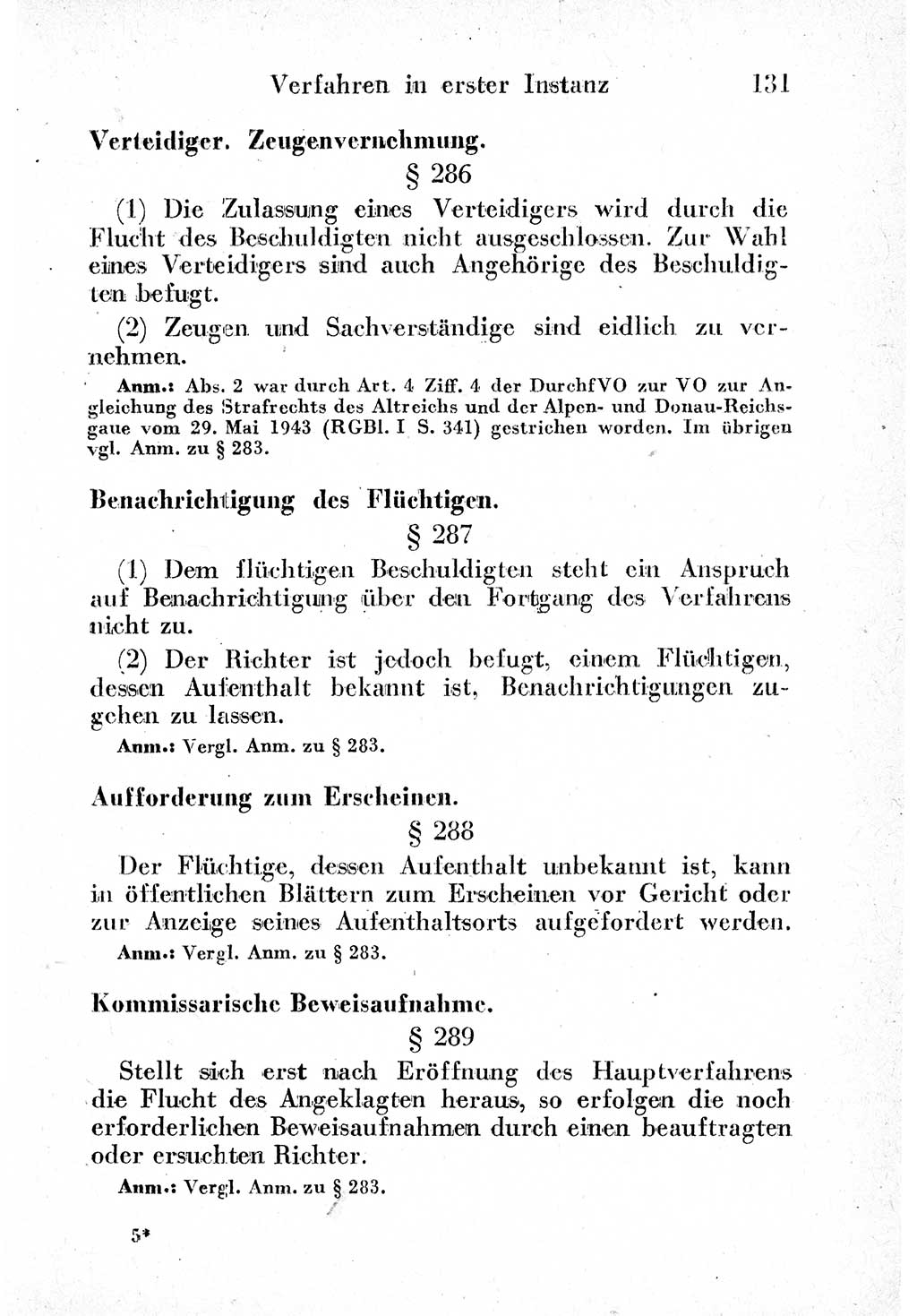 Strafprozeßordnung (StPO), Gerichtsverfassungsgesetz (GVG) und zahlreiche Nebengesetze der sowjetischen Besatzungszone (SBZ) in Deutschland 1949, Seite 131 (StPO GVG Ges. SBZ Dtl. 1949, S. 131)