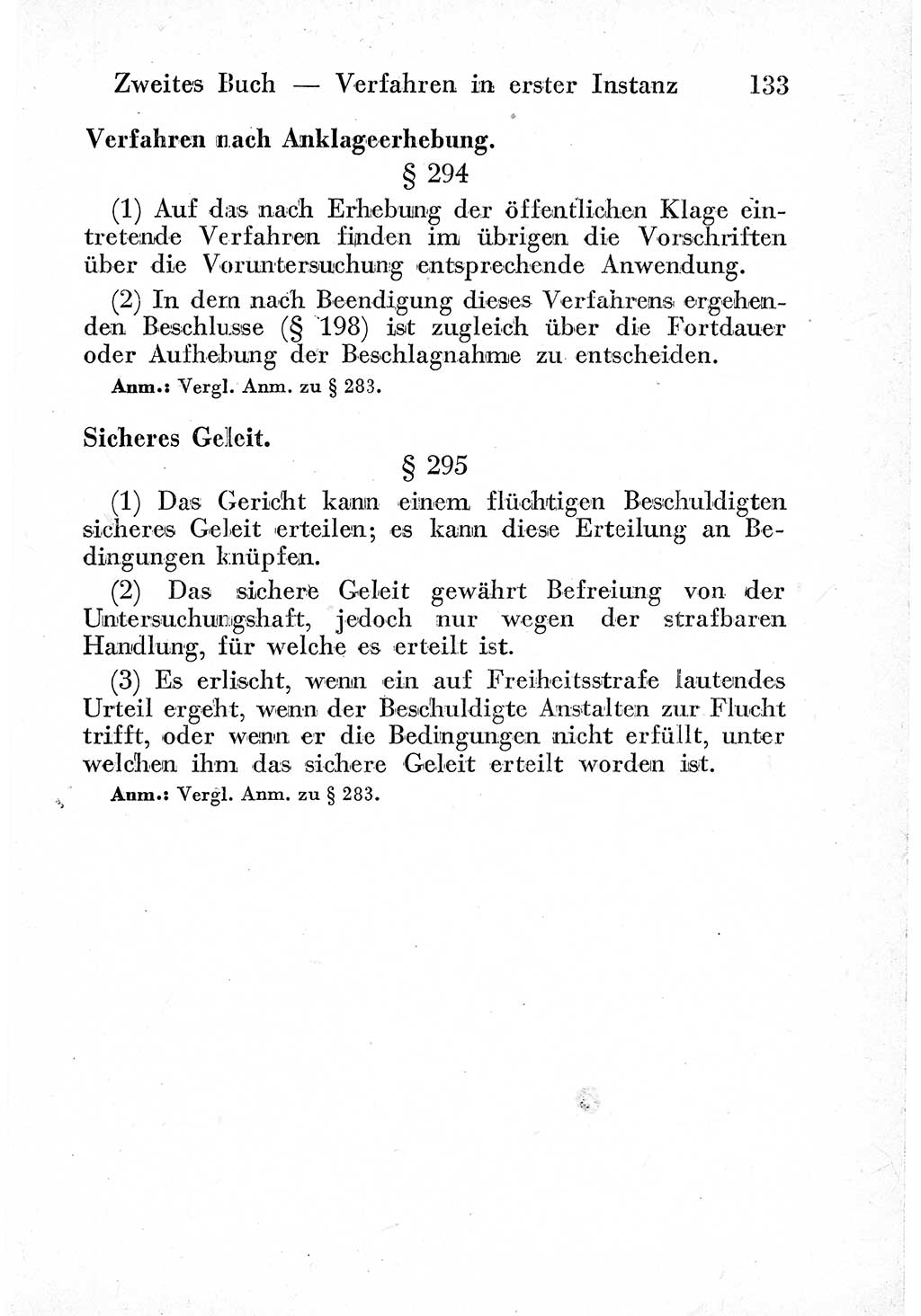 Strafprozeßordnung (StPO), Gerichtsverfassungsgesetz (GVG) und zahlreiche Nebengesetze der sowjetischen Besatzungszone (SBZ) in Deutschland 1949, Seite 133 (StPO GVG Ges. SBZ Dtl. 1949, S. 133)