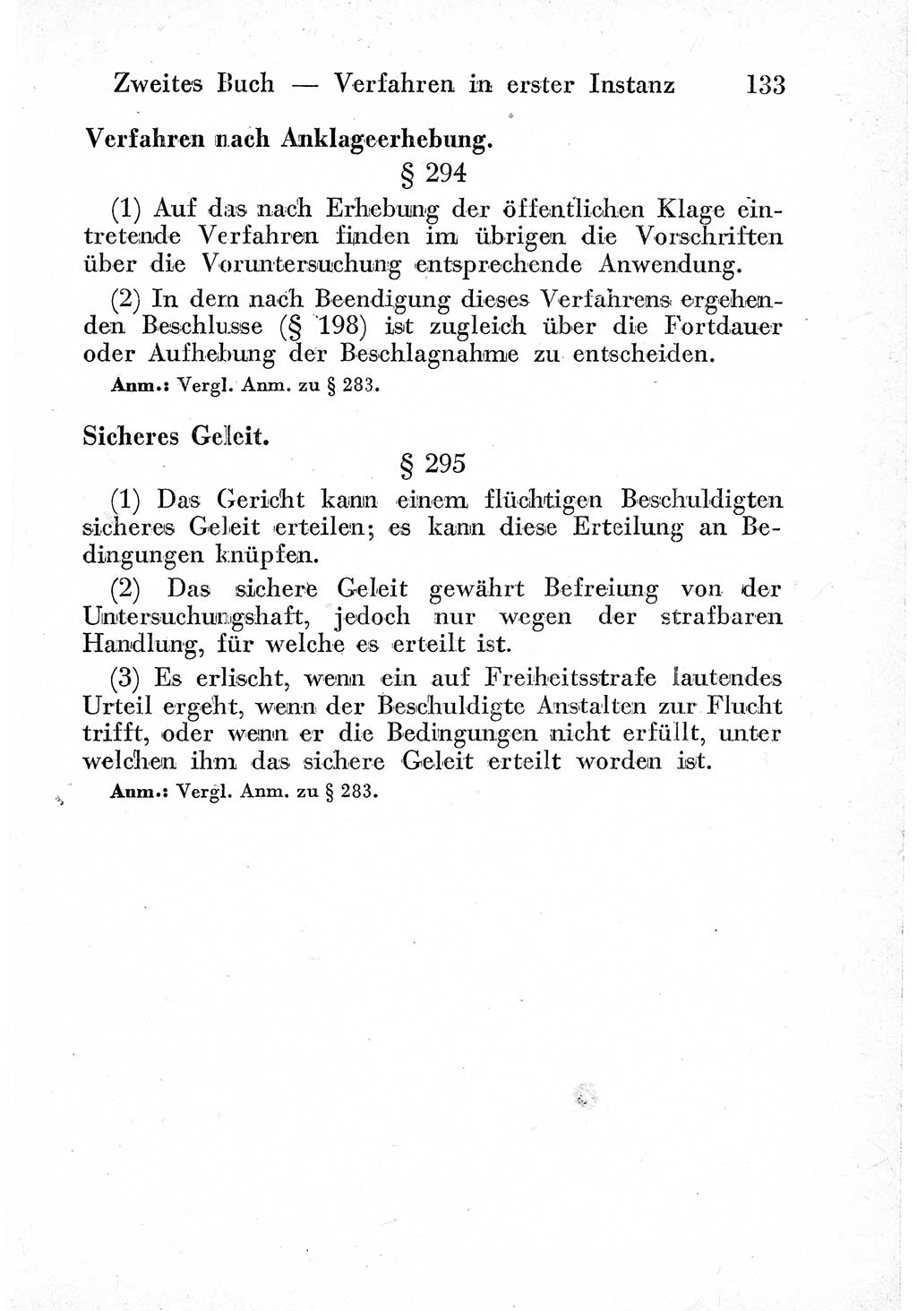 Strafprozeßordnung (StPO), Gerichtsverfassungsgesetz (GVG) und zahlreiche Nebengesetze der sowjetischen Besatzungszone (SBZ) in Deutschland 1949, Seite 133 (StPO GVG Ges. SBZ Dtl. 1949, S. 133)